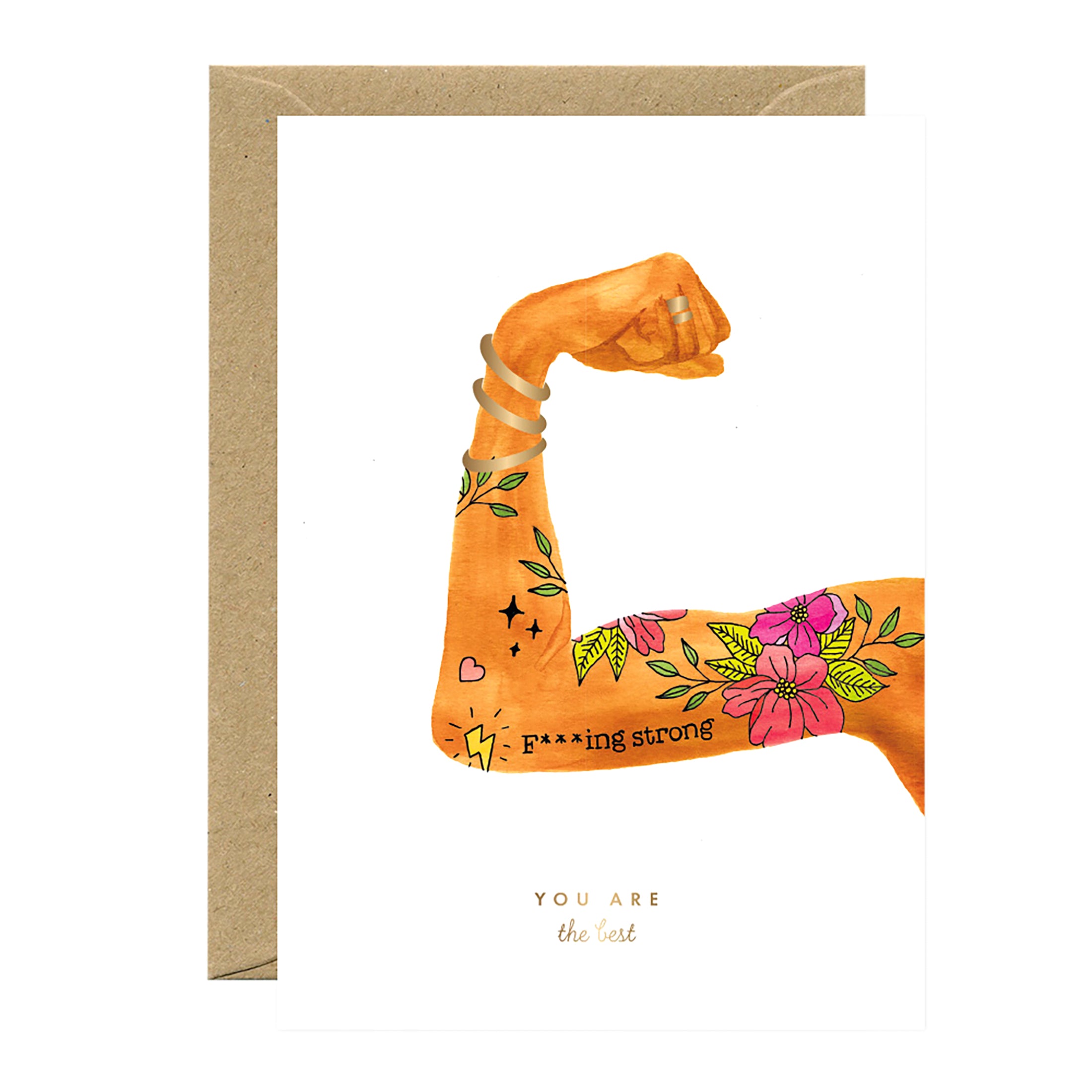 Herring & Bones - Concept Store Joyeux - All The Ways To Say - Cartes - Carte "Gold You're the Best Woman"