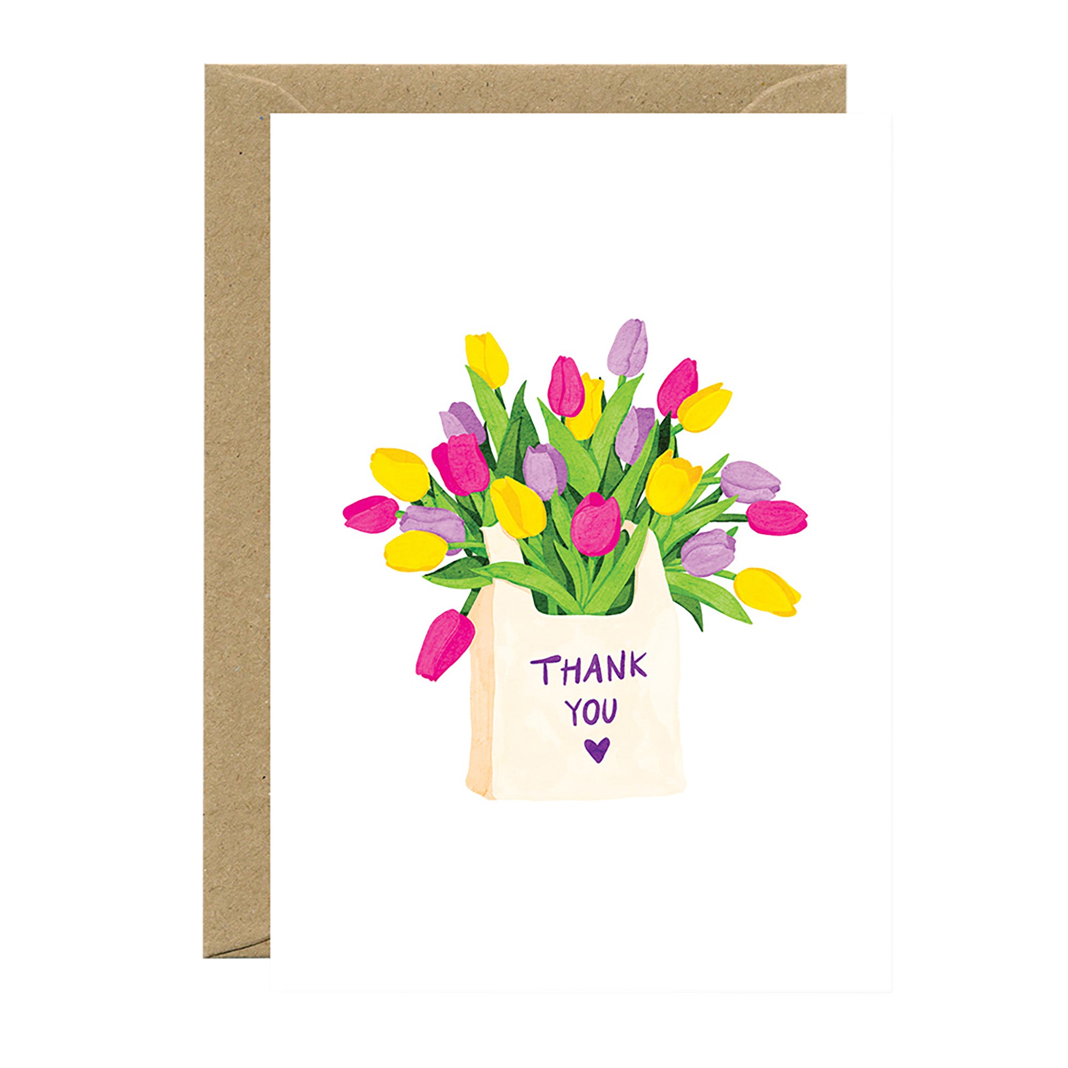 Herring & Bones - Concept Store Joyeux - All The Ways To Say - Cartes - Carte "Thank you tulip bag"