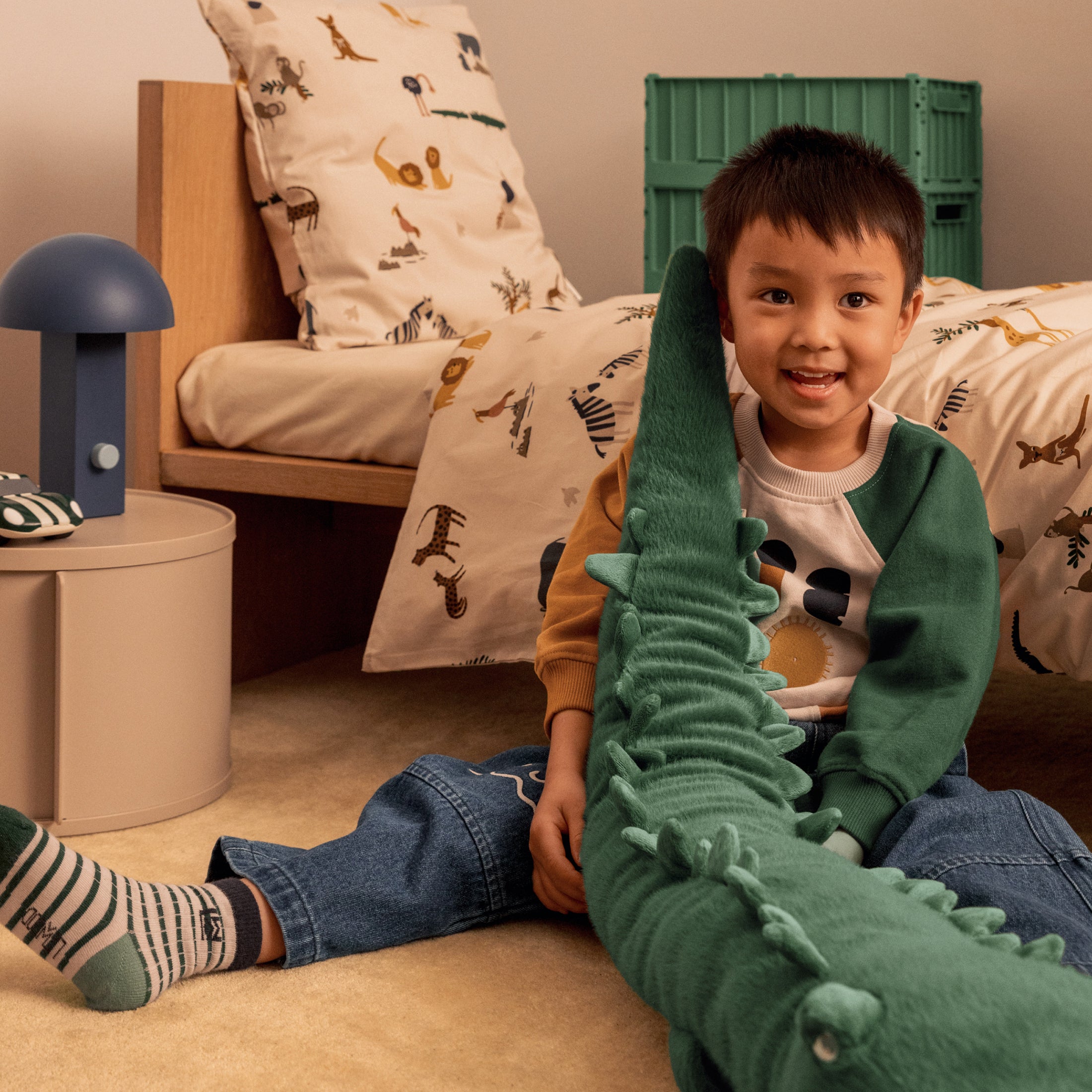 Herring & Bones - Concept Store Joyeux - LIEWOOD - Peluches et Jouets - Maxi peluche "Brayden" - Crocodile