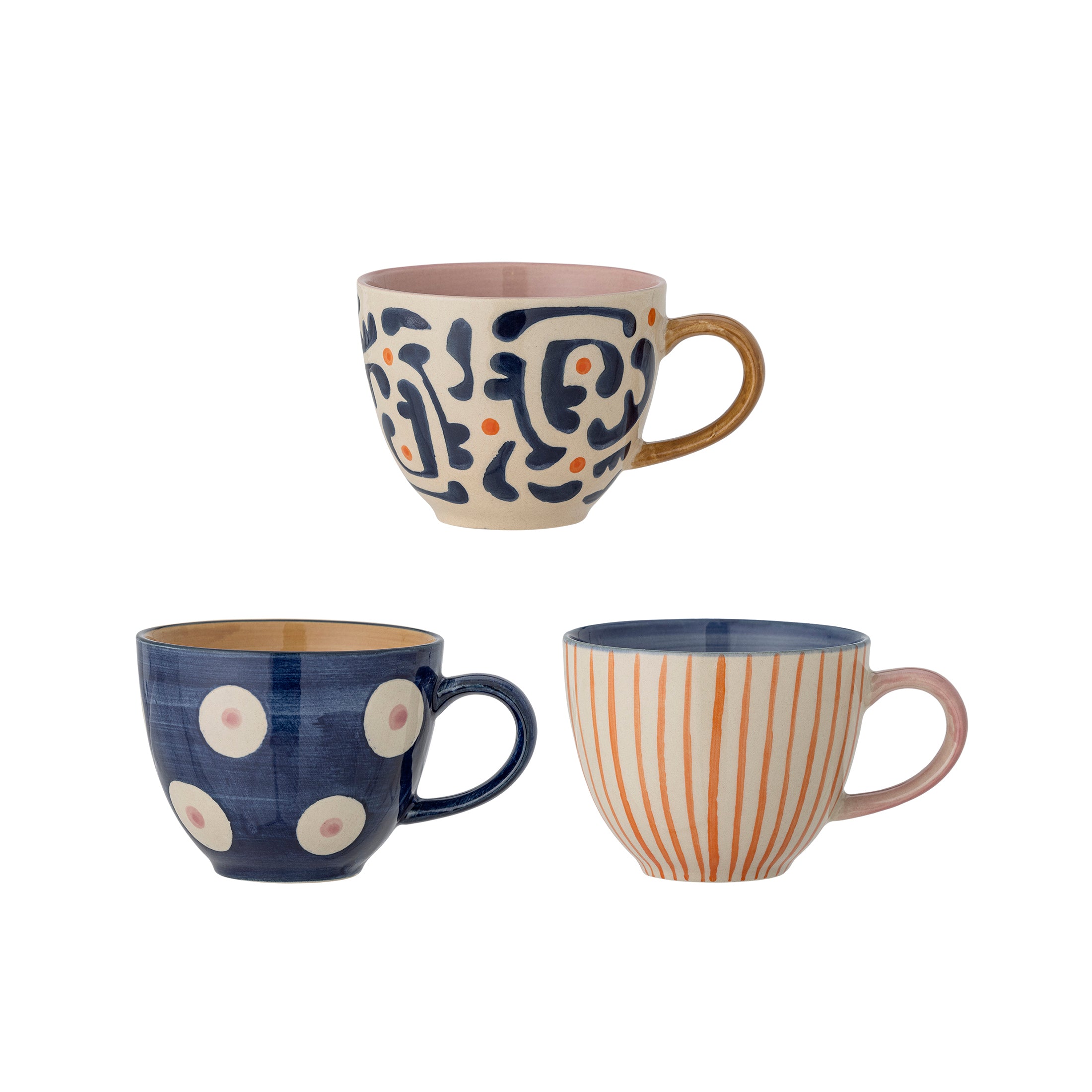 Herring & Bones - Concept Store Joyeux - Bloomingville - Tasses - Lot de 3 tasses "Eviaya"
