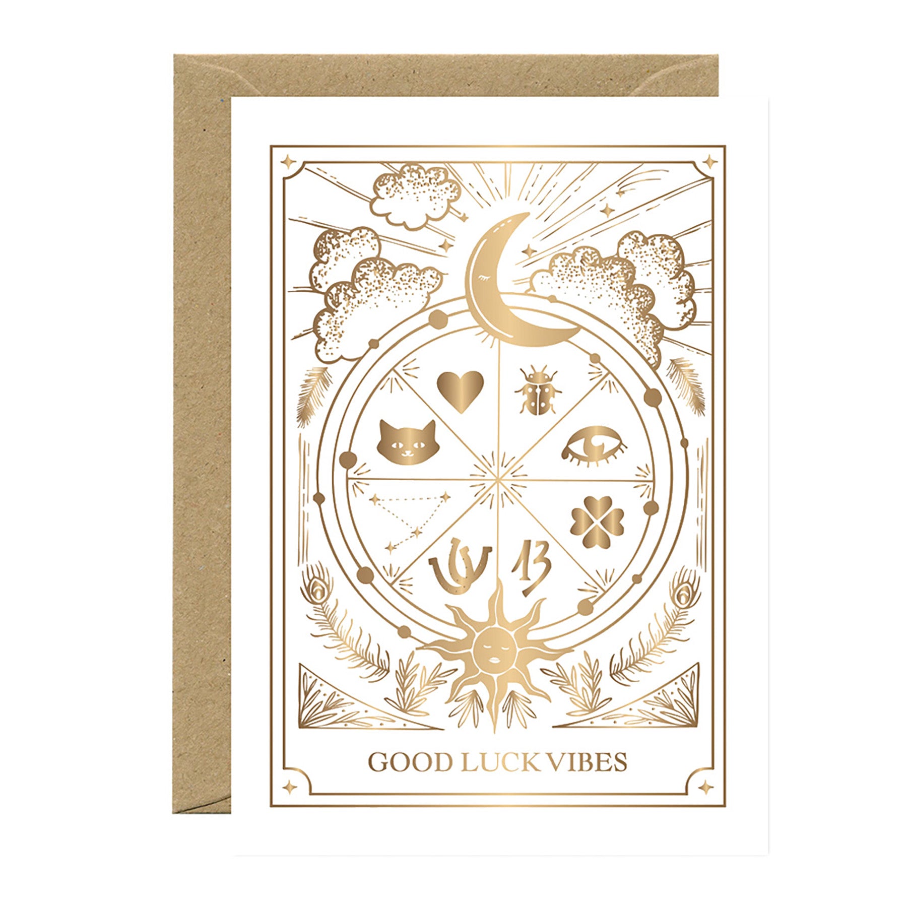 Herring & Bones - Concept Store Joyeux - All The Ways To Say - Cartes - Carte "Gold Good Luck"