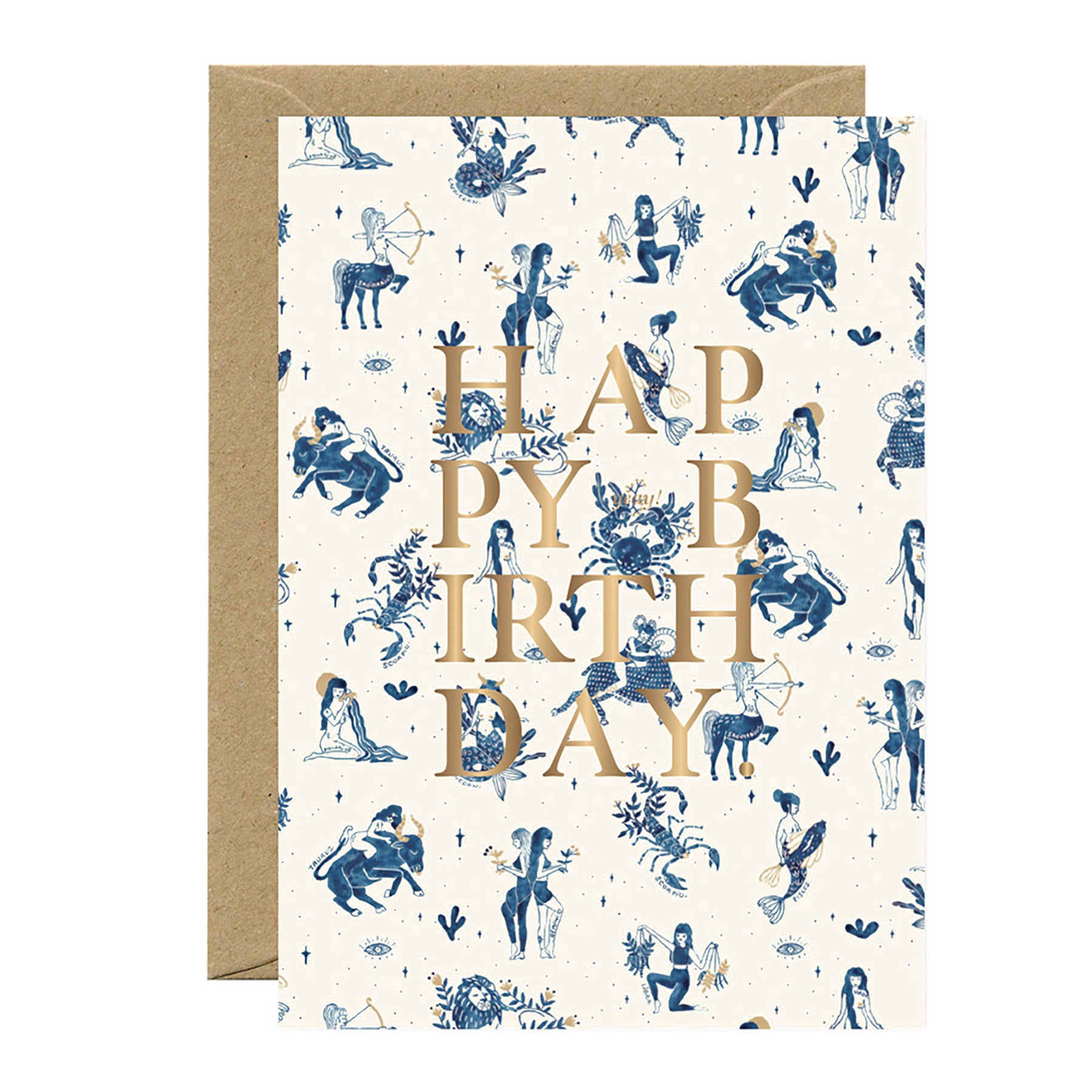 Herring & Bones - Concept Store Joyeux - All The Ways To Say - Cartes - Carte "Gold Happy Birthday Astro"