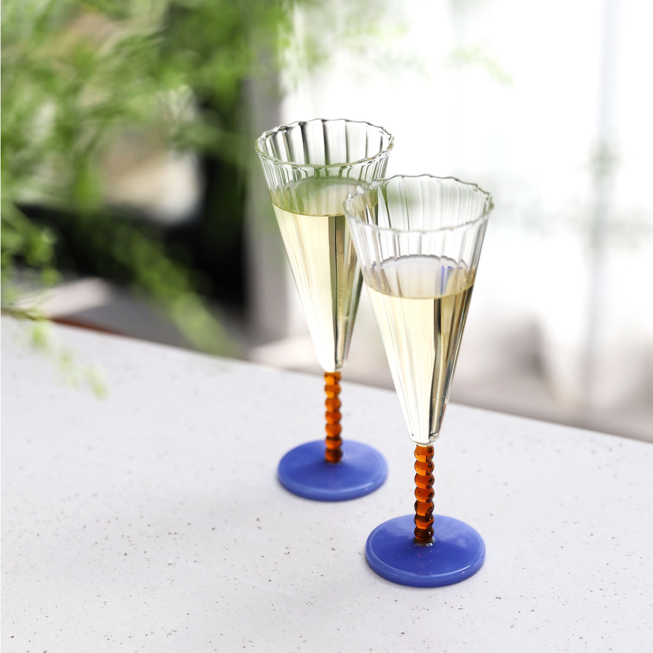 Herring & Bones - Concept Store Joyeux - &klevering - Verres - Lot de 2 coupes à champagne "Perle"