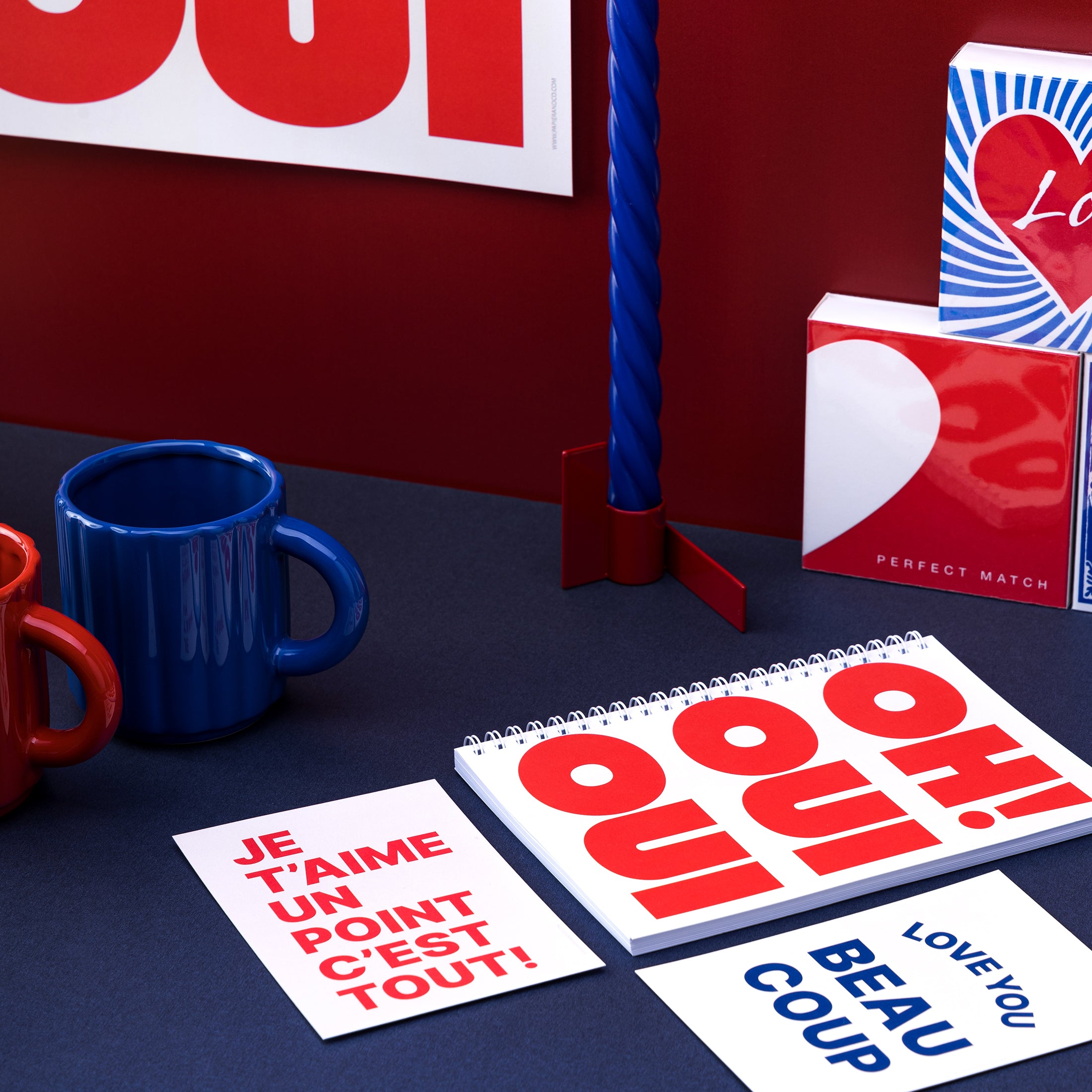 Herring & Bones - Concept Store Joyeux - Papier and Co. - Cartes - Carte simple "Love You Beaucoup"