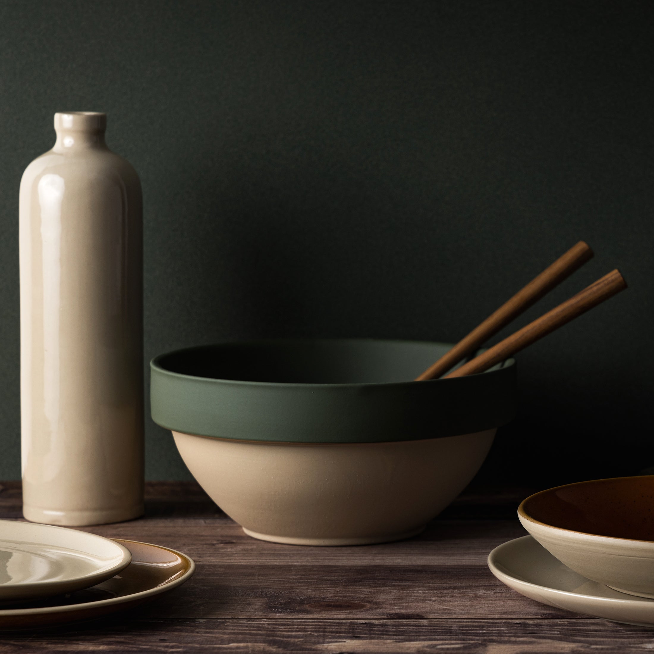 Herring & Bones - Concept Store Joyeux - La Manufacture de Digoin - Assiettes - Assiette plate en grès