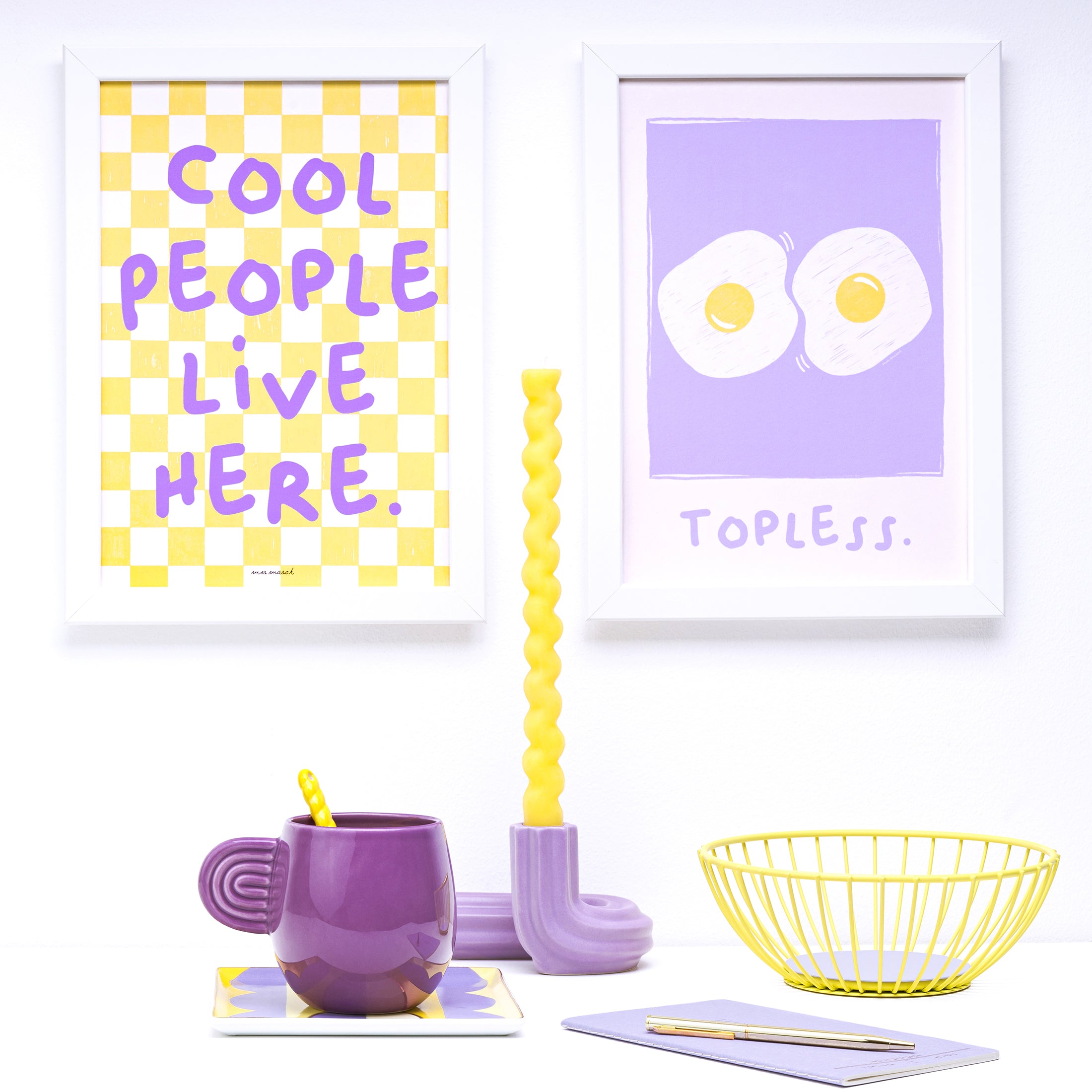Herring & Bones - Concept Store Joyeux - Mrs Masch - Affiches et posters - Affiche "Cool People"