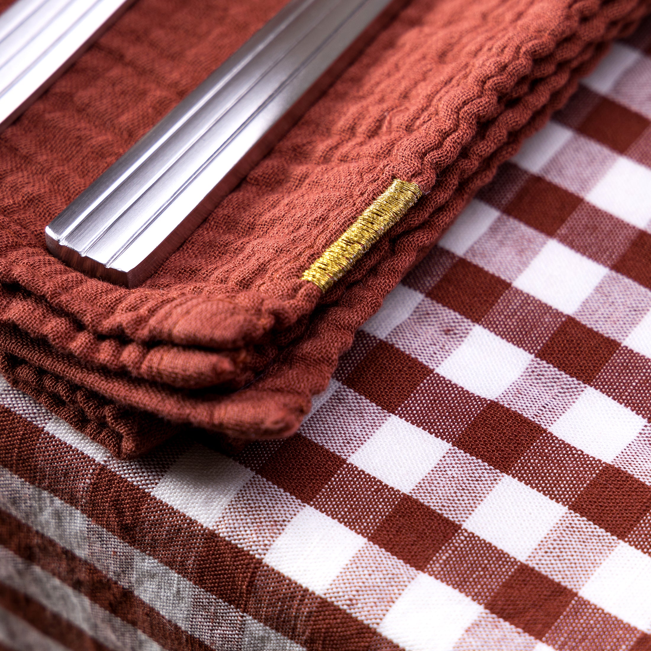 Herring & Bones - Concept Store Joyeux - Les Pensionnaires - Serviettes de table - Lot de 2 serviettes de table en double gaze de coton