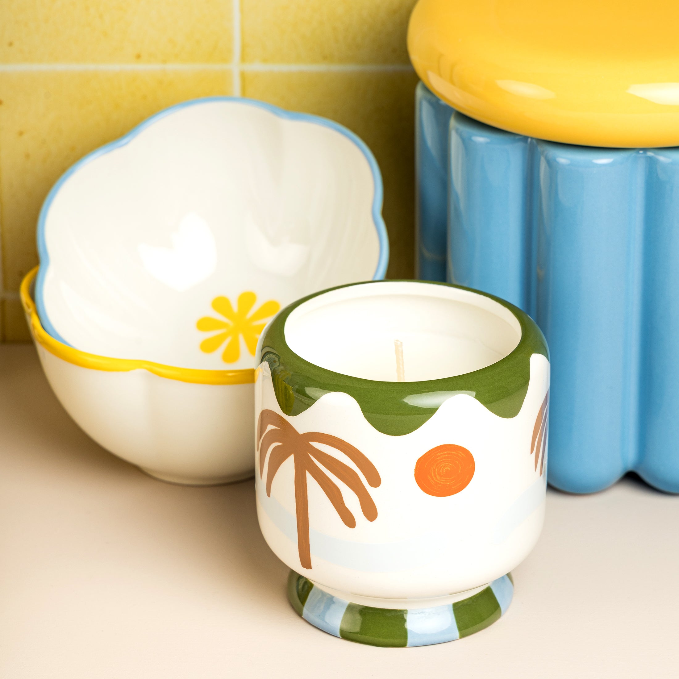 Herring & Bones - Concept Store Joyeux - &klevering - Assiettes - Lot de 4 petits bols "Folk"