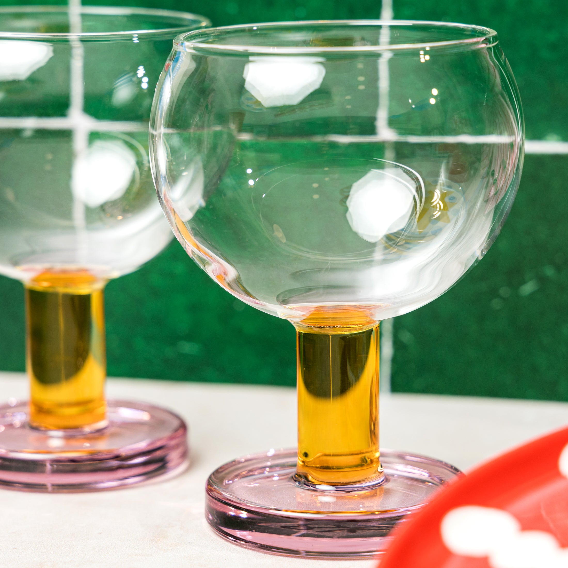 Herring & Bones - Concept Store Joyeux - &klevering - Verres - Lot de 2 verres à pieds "Cantine"