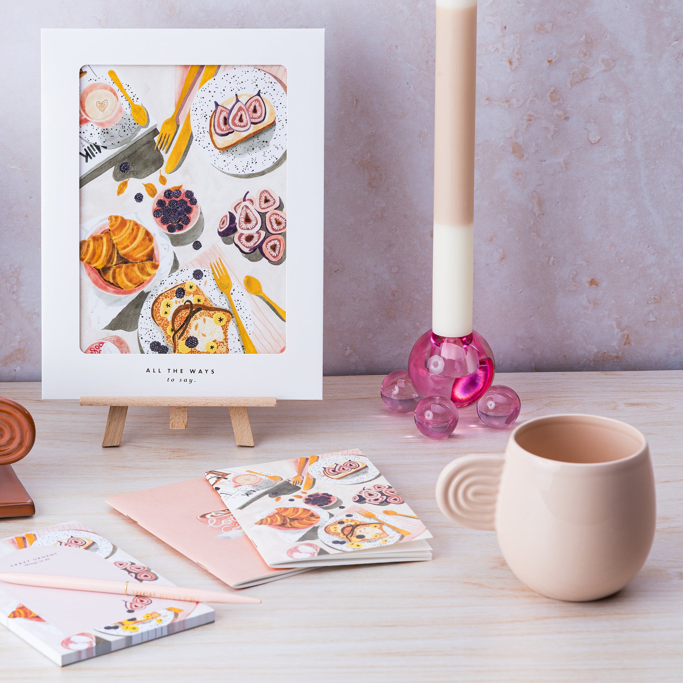 Herring & Bones - Concept Store Joyeux - Original Home - Bougies Déco - Lot de 3 grandes bougies colorées