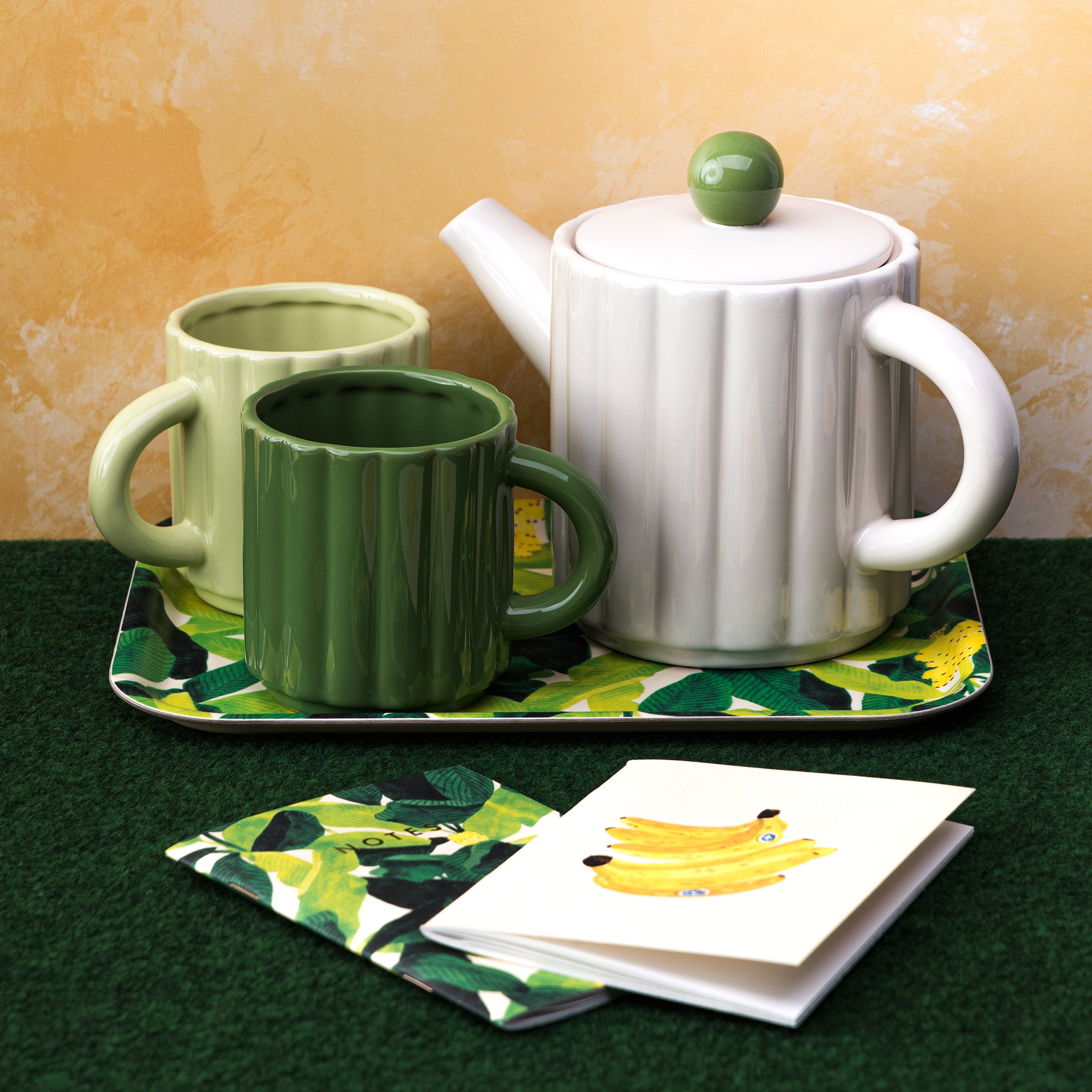 Herring & Bones - Concept Store Joyeux - All The Ways To Say - Carnets - Lot de 2 petits carnets "Bananas"