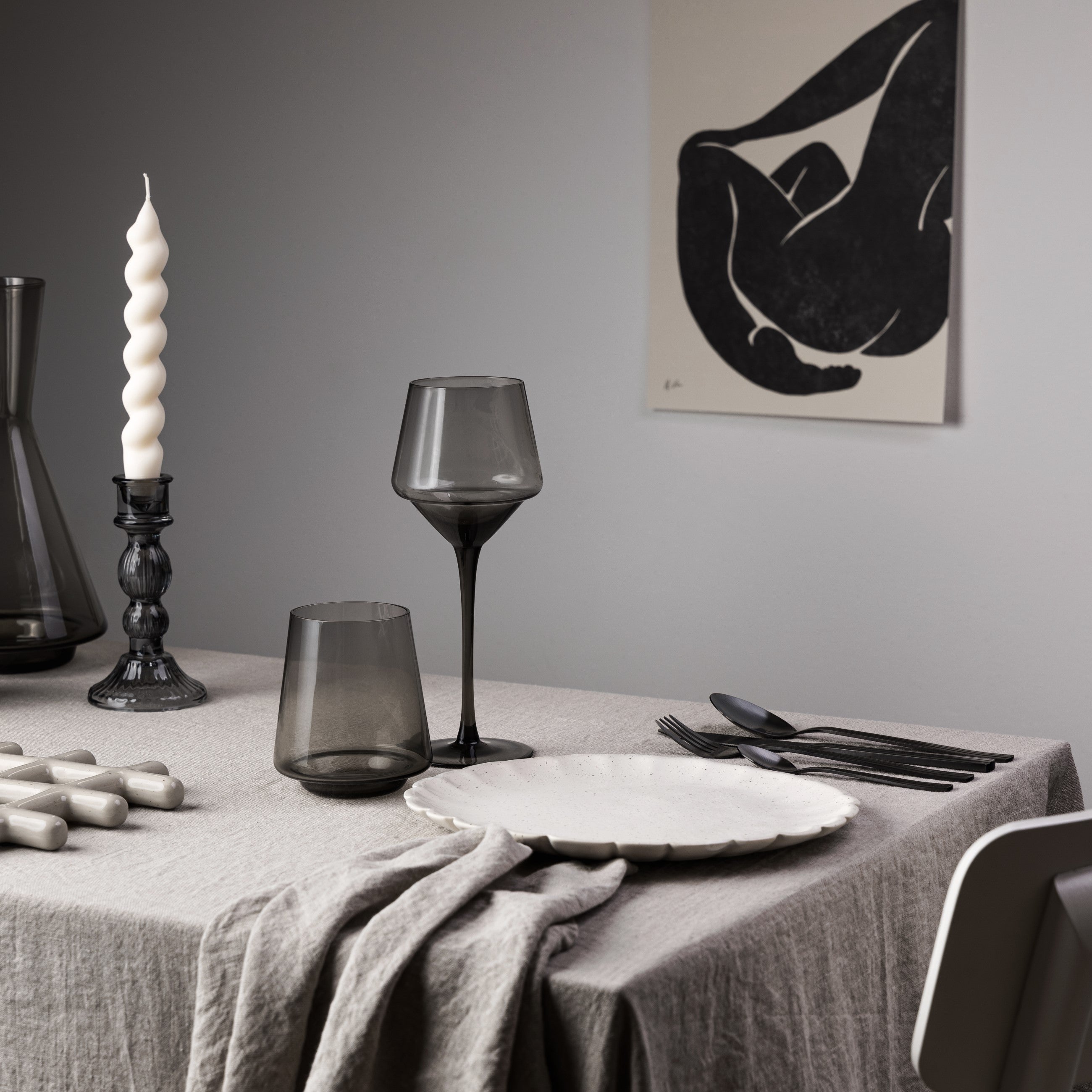 Herring & Bones - Concept Store Joyeux - LinenMe - Nappes - Nappe en lin lavé