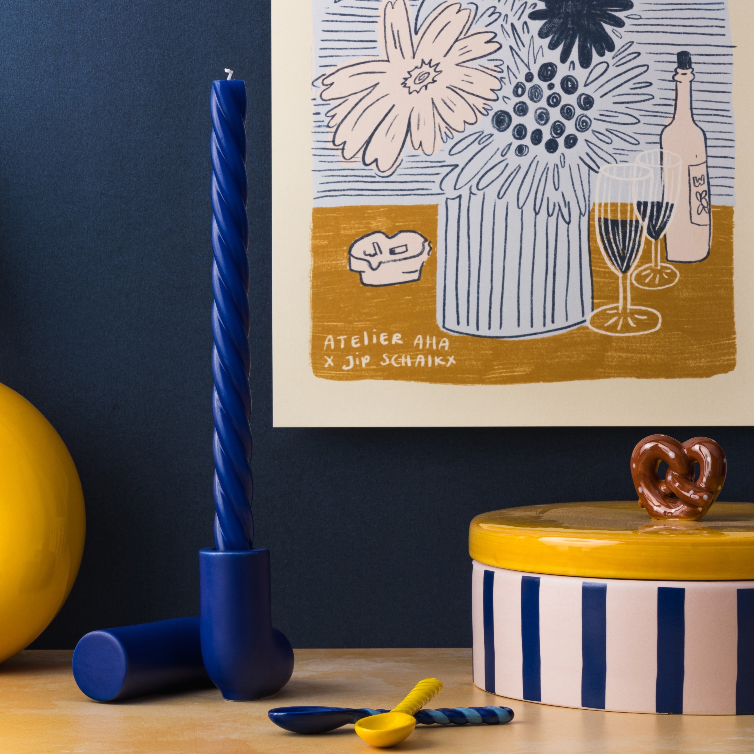 Herring & Bones - Concept Store Joyeux - PSTR Studio - Affiches et posters - Affiche ANOUK "Wine & Flowers"