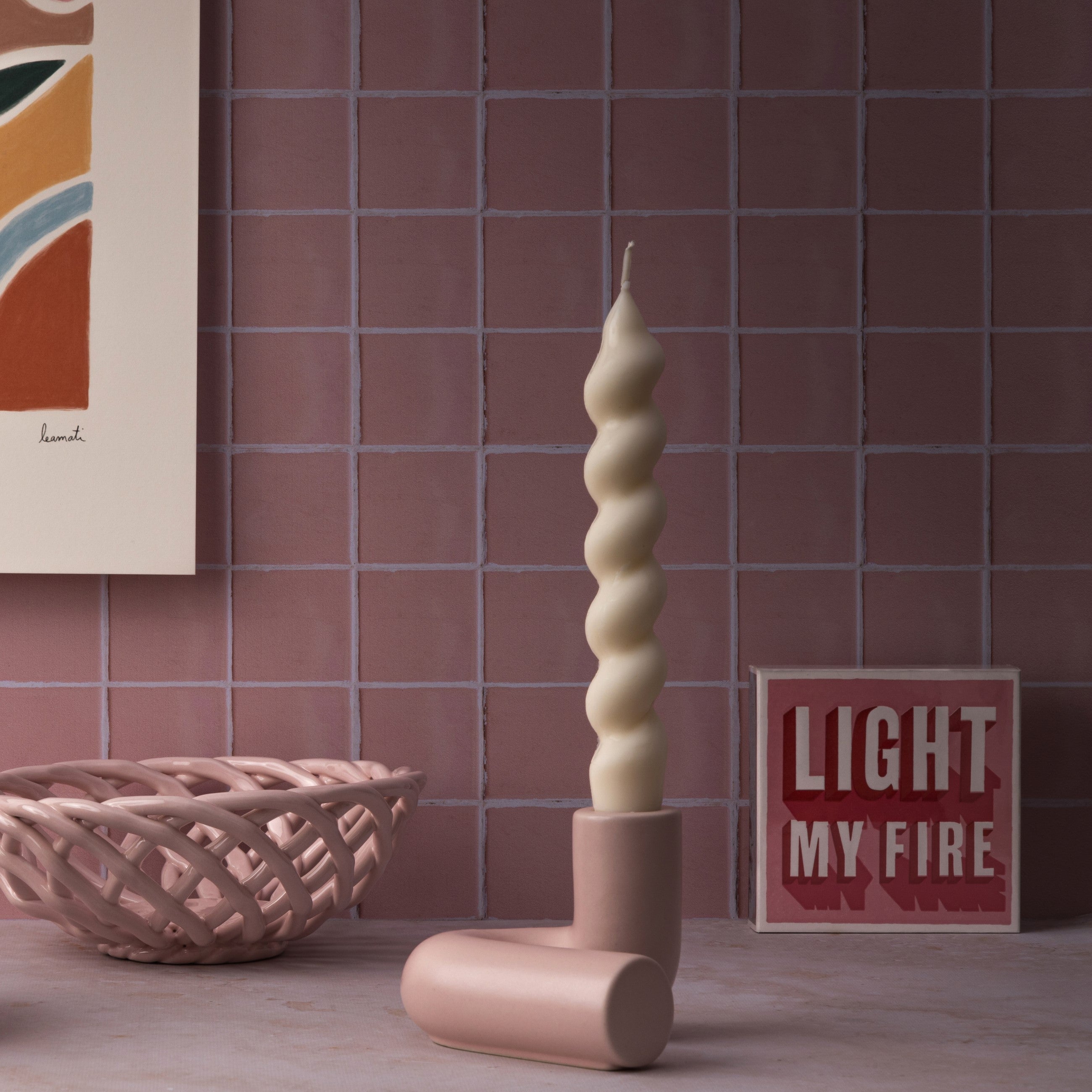 Herring & Bones - Concept Store Joyeux - Jeune Home - Bougies Déco - Bougie torsadée