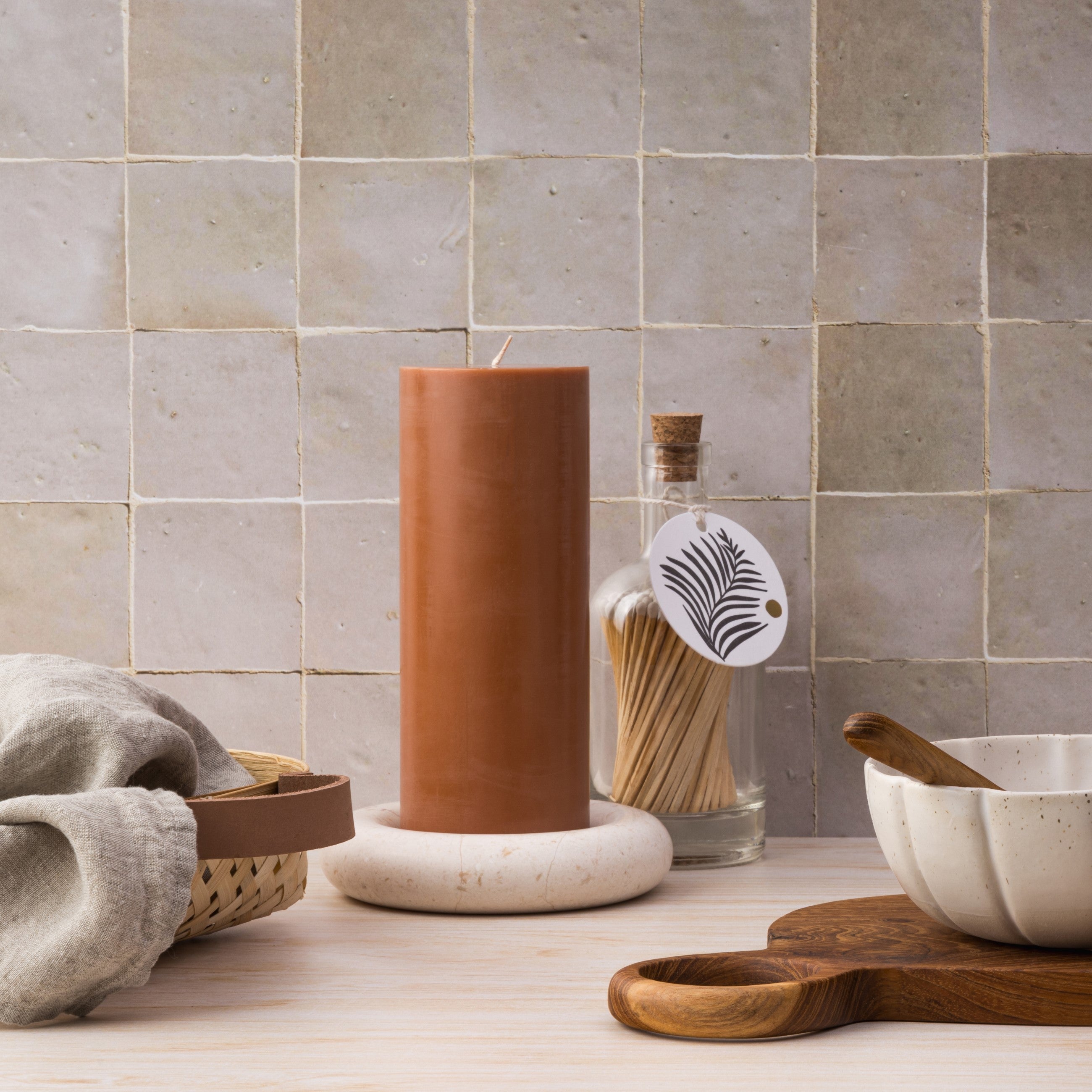Herring & Bones - Concept Store Joyeux - Original Home - Bougies Déco - Bougie pilier colorée