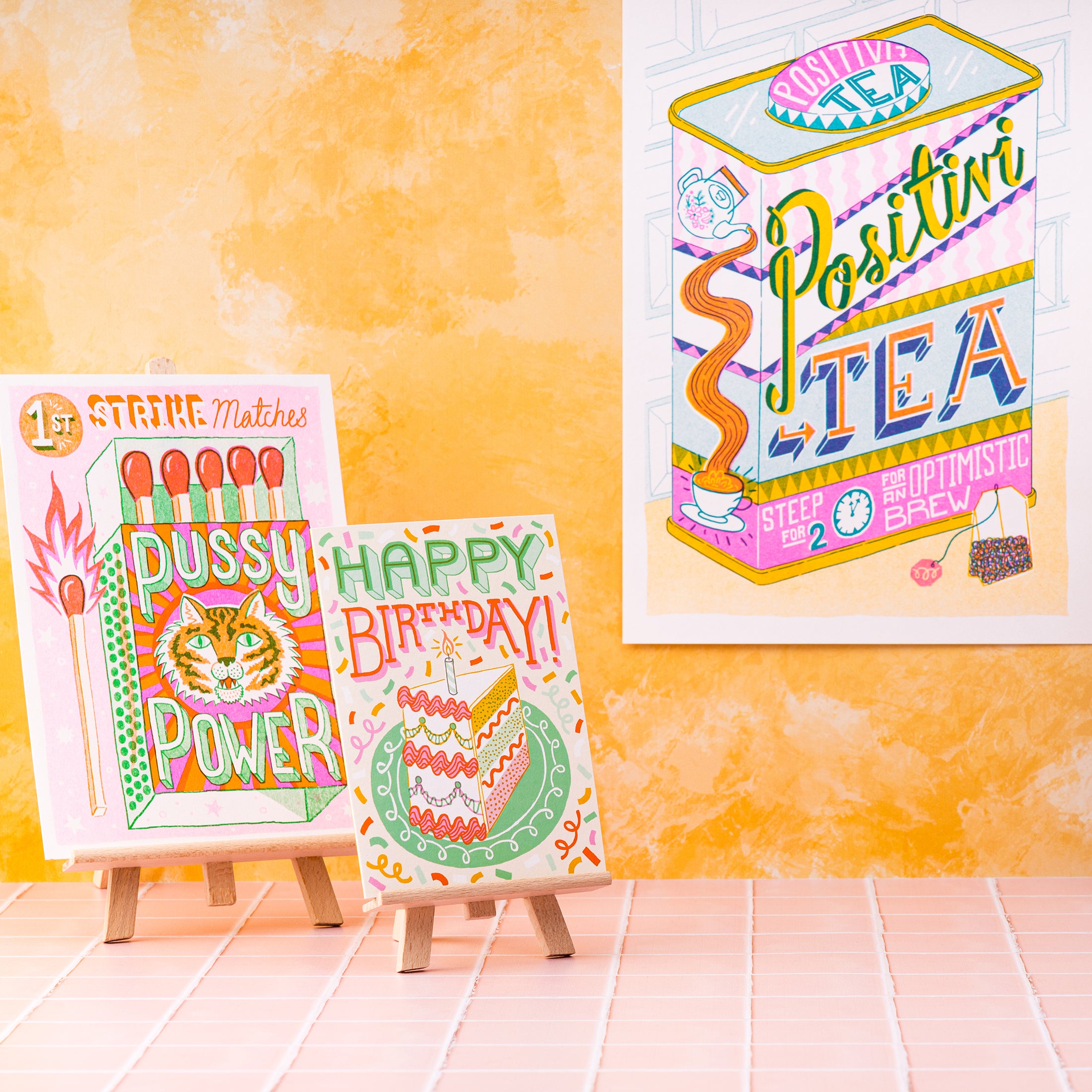 Herring & Bones - Concept Store Joyeux - Jacqueline Colley - Cartes - Carte gateau d'anniversaire "Slice of Cake"