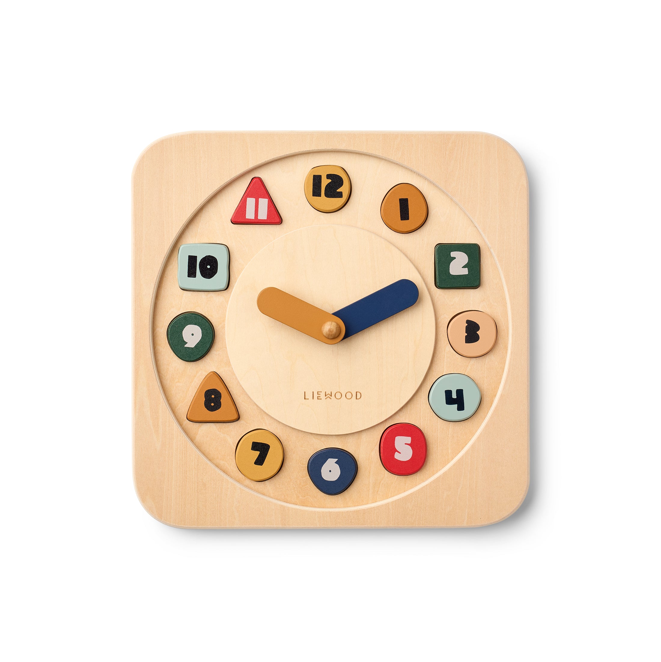 Herring & Bones - Concept Store Joyeux - LIEWOOD - Peluches et Jouets - Planche d'activité en bois horloge "Karamo"