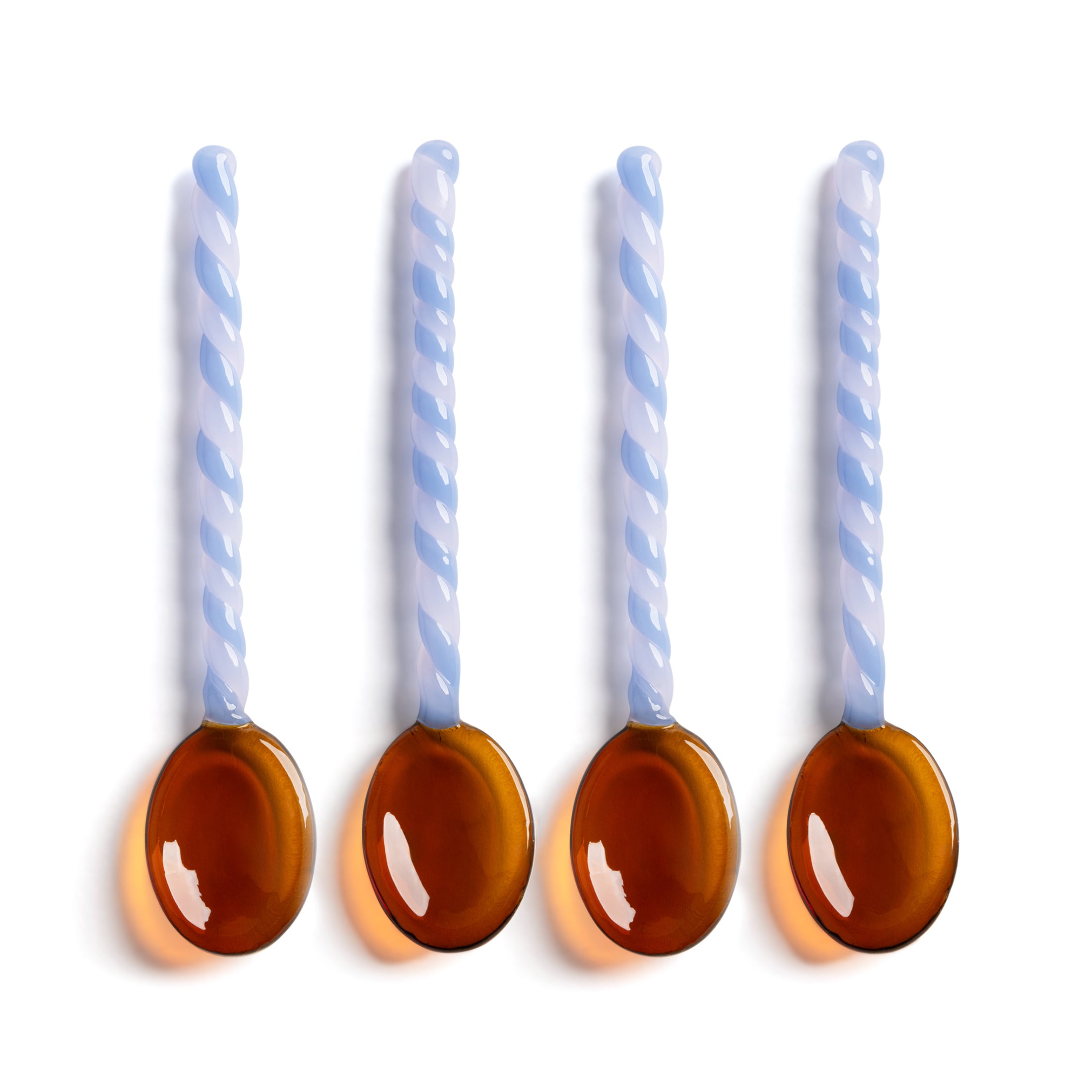 Herring & Bones - Concept Store Joyeux - &klevering - Couverts - Lot de 4 cuillères en verre "Duet"