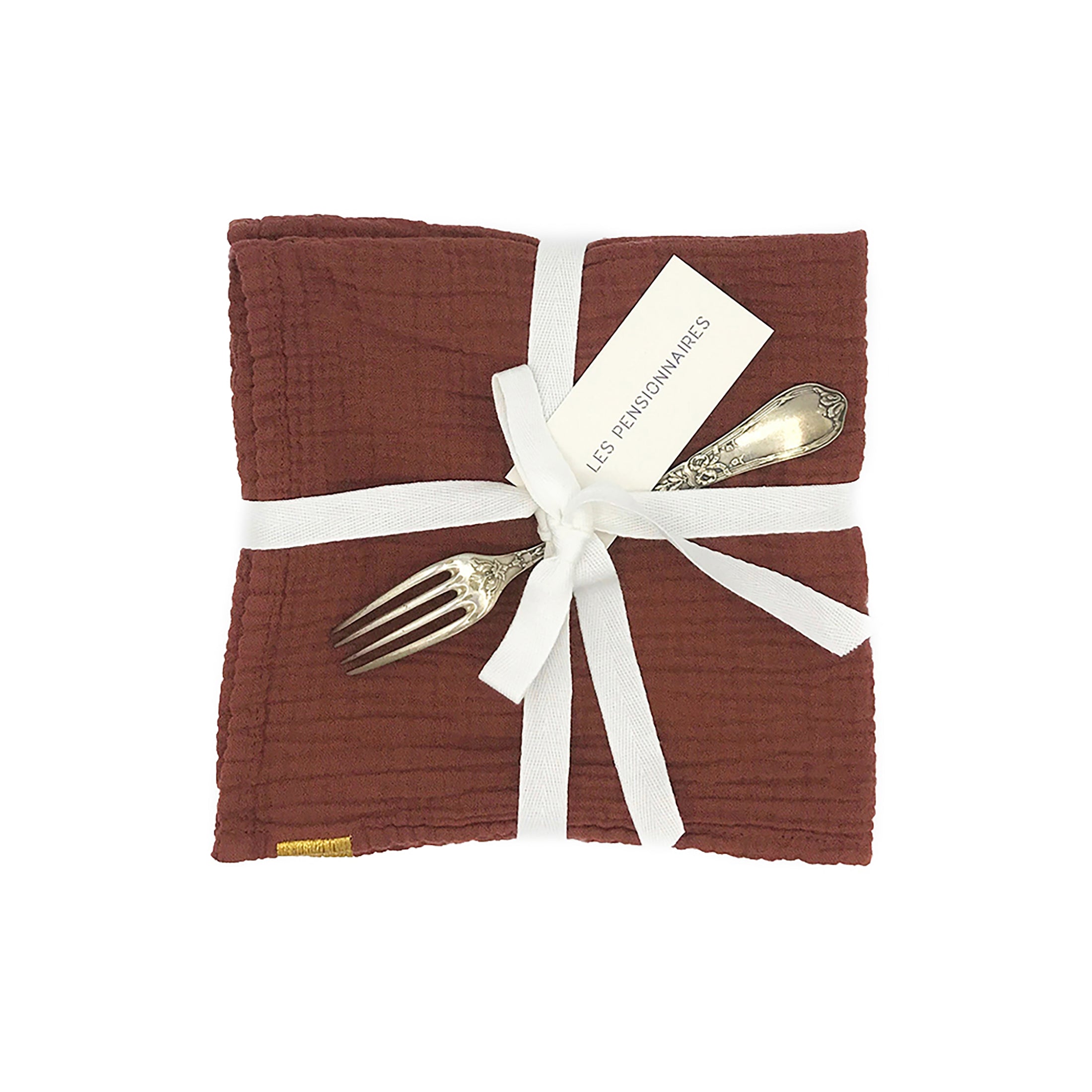 Herring & Bones - Concept Store Joyeux - Les Pensionnaires - Serviettes de table - Lot de 2 serviettes de table en double gaze de coton