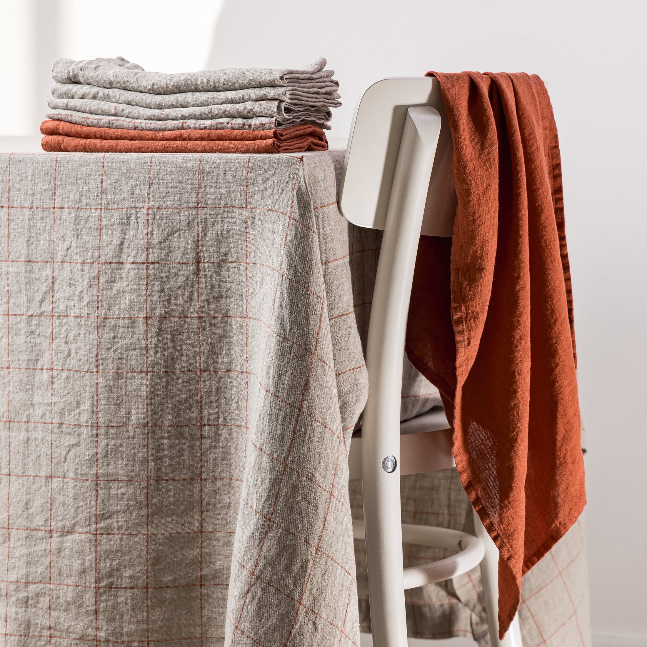 Herring & Bones - Concept Store Joyeux - LinenMe - Nappes - Nappe en lin lavé