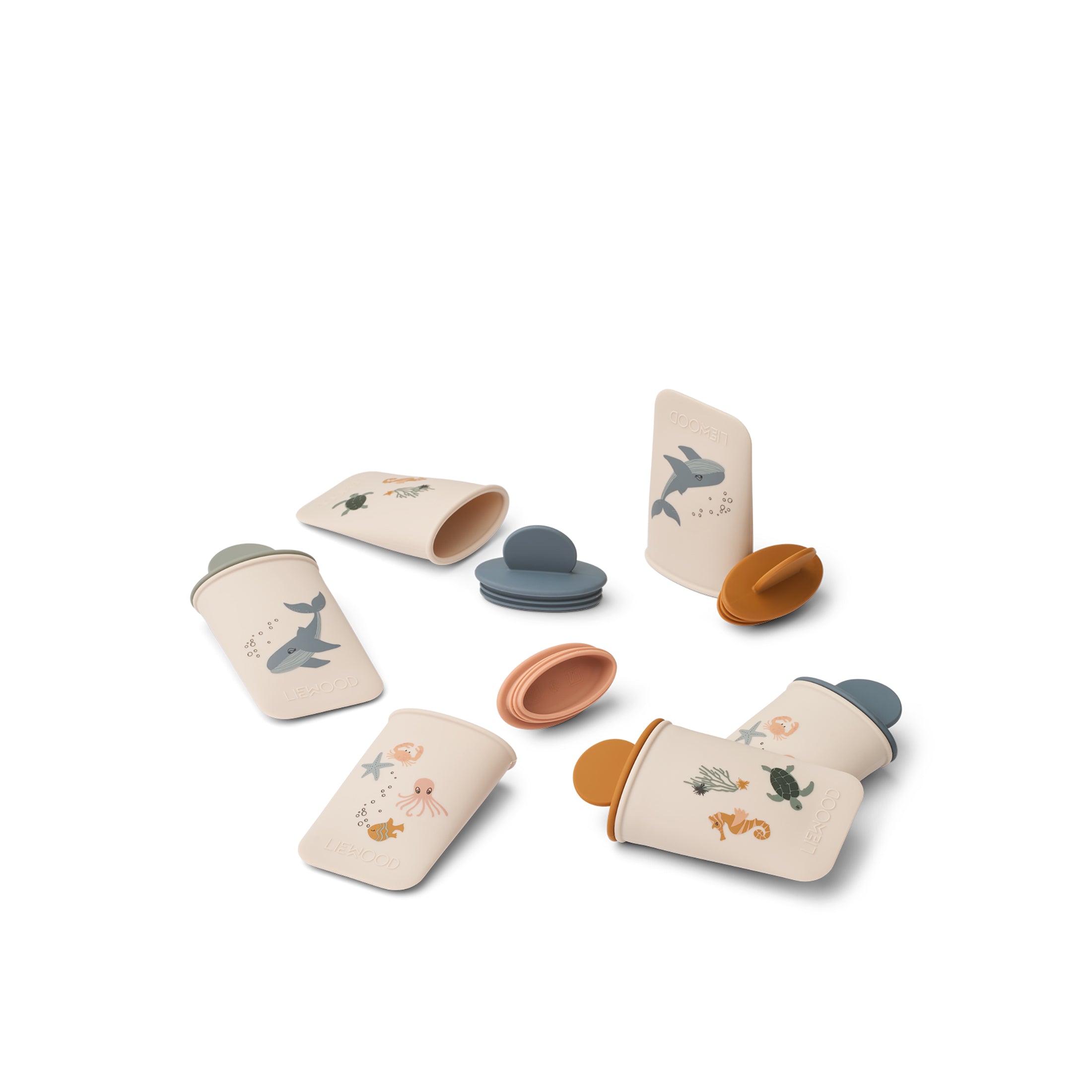 Herring & Bones - Concept Store Joyeux - LIEWOOD - Verres Enfants - Lot de 6 mini moules à glaces "Malik"