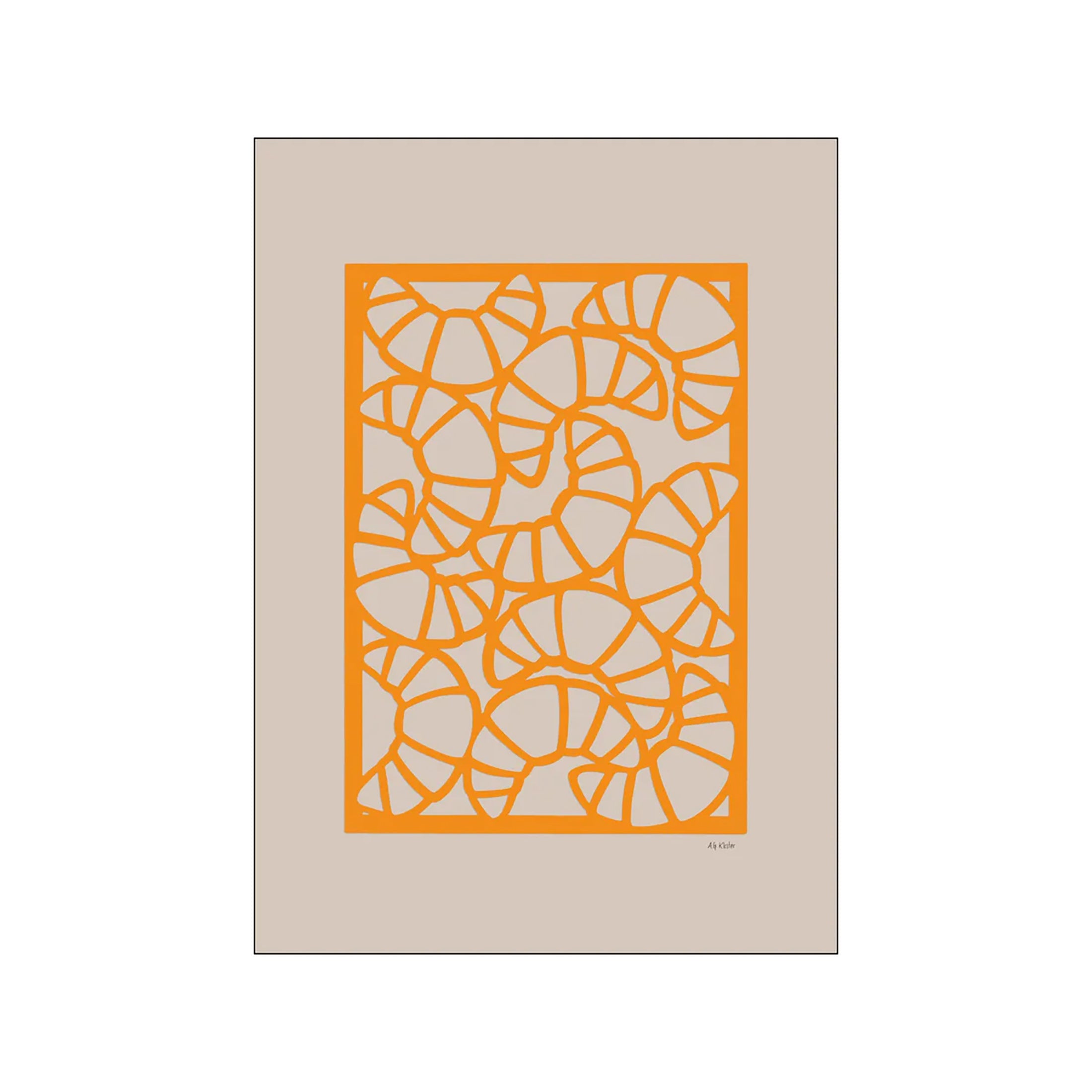 Herring & Bones - Concept Store Joyeux - Poster & Frame - Affiches et posters - Affiche NORDIC PAPERCUTS "Croissants"
