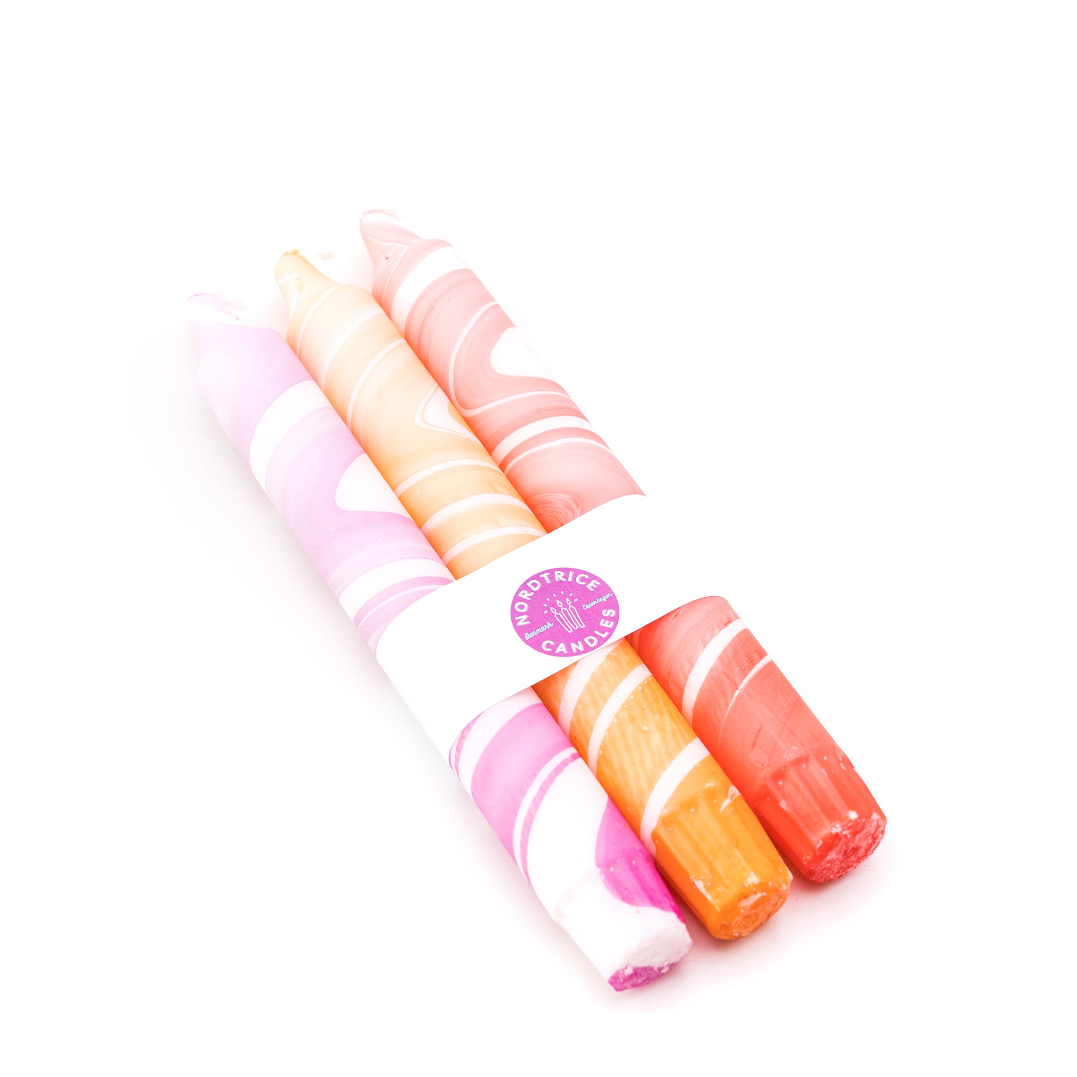 Herring & Bones - Concept Store Joyeux - Nordtrice - - Lot de 3 bougies "Marbre Sunset"