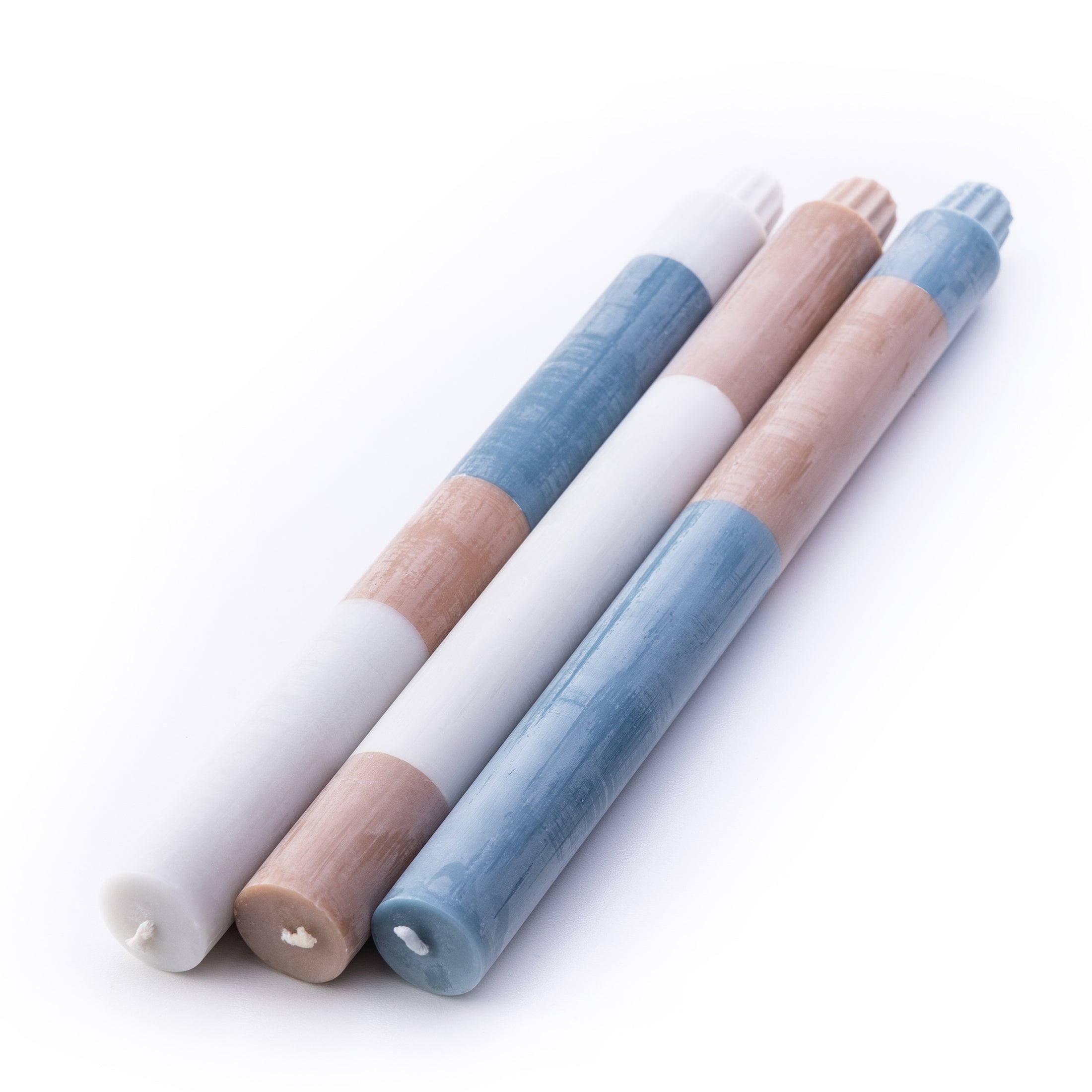 Herring & Bones - Concept Store Joyeux - Original Home - Bougies Déco - Lot de 3 grandes bougies colorées