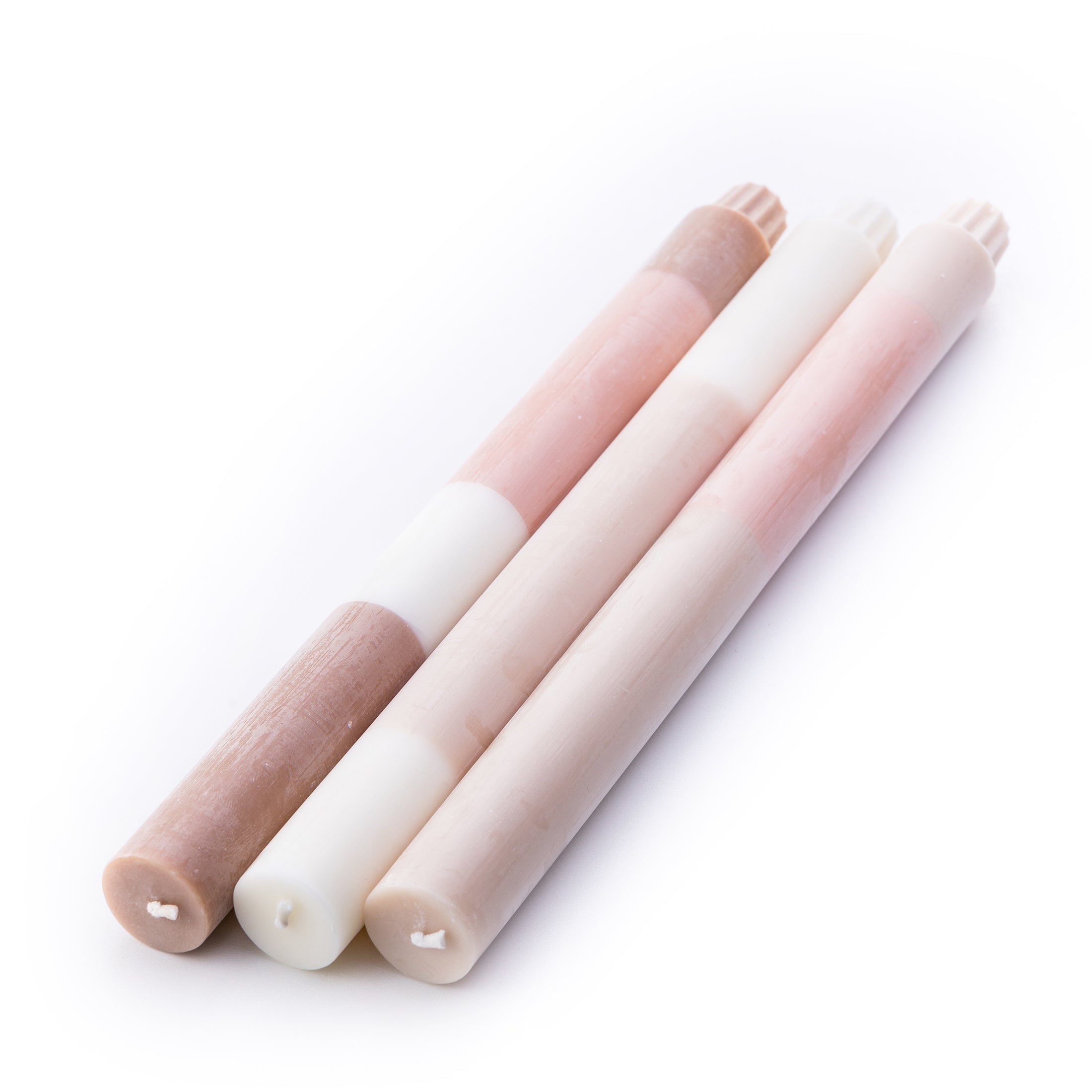 Herring & Bones - Concept Store Joyeux - Original Home - Bougies Déco - Lot de 3 grandes bougies colorées