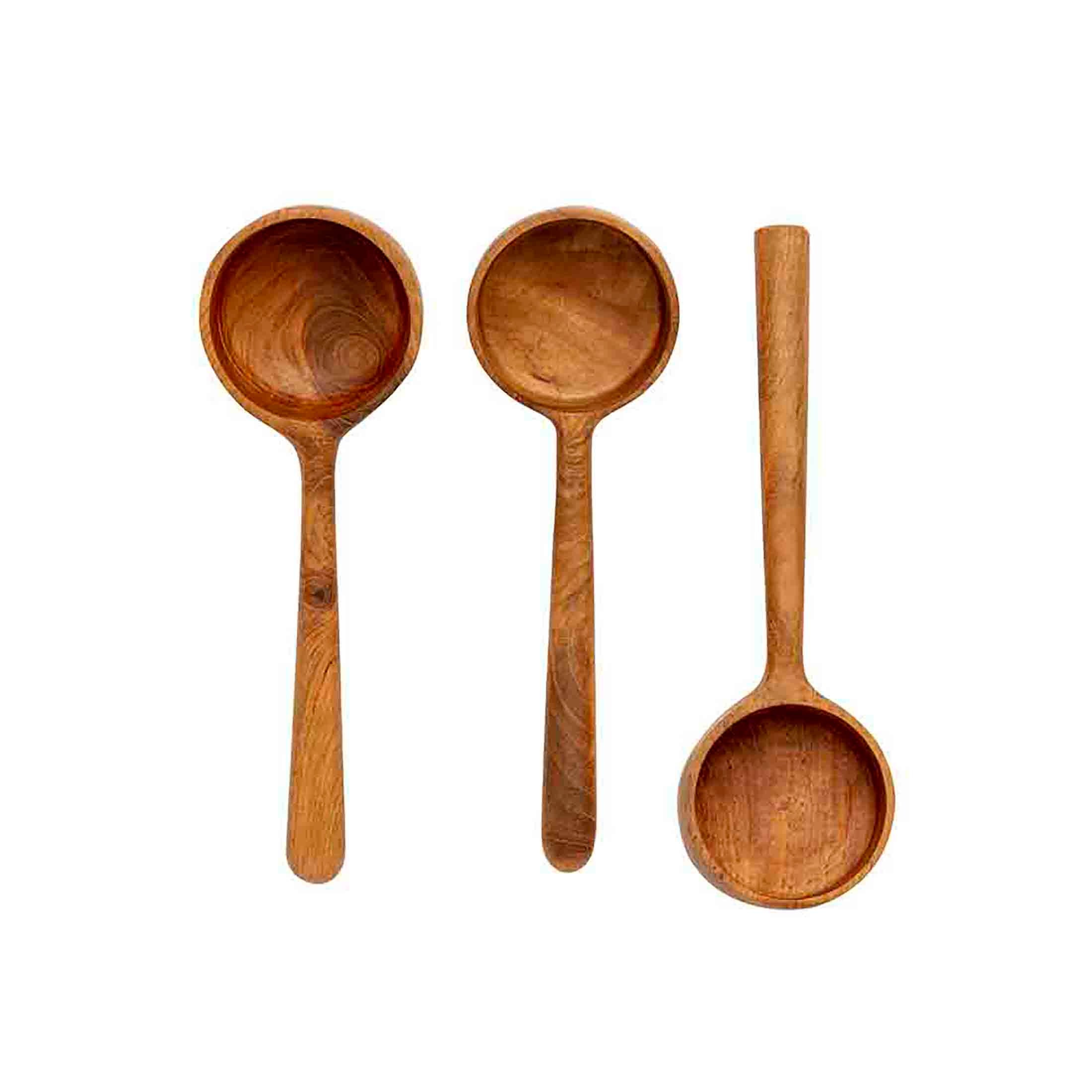 Herring & Bones - Concept Store Joyeux - Original Home - Ustensiles - Lot de 3 cuillères à grains en bois recyclé