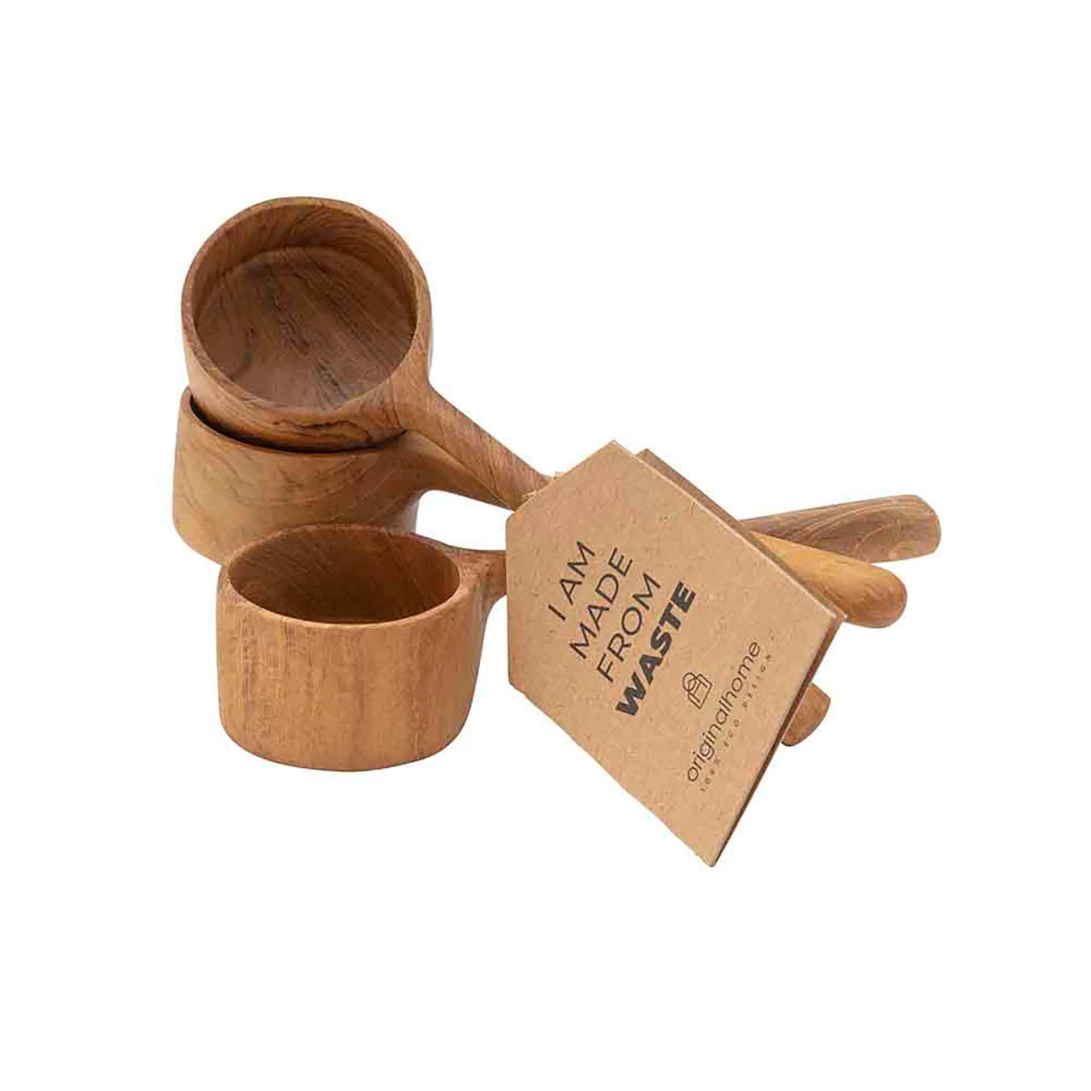 Herring & Bones - Concept Store Joyeux - Original Home - Ustensiles - Lot de 3 cuillères à grains en bois recyclé