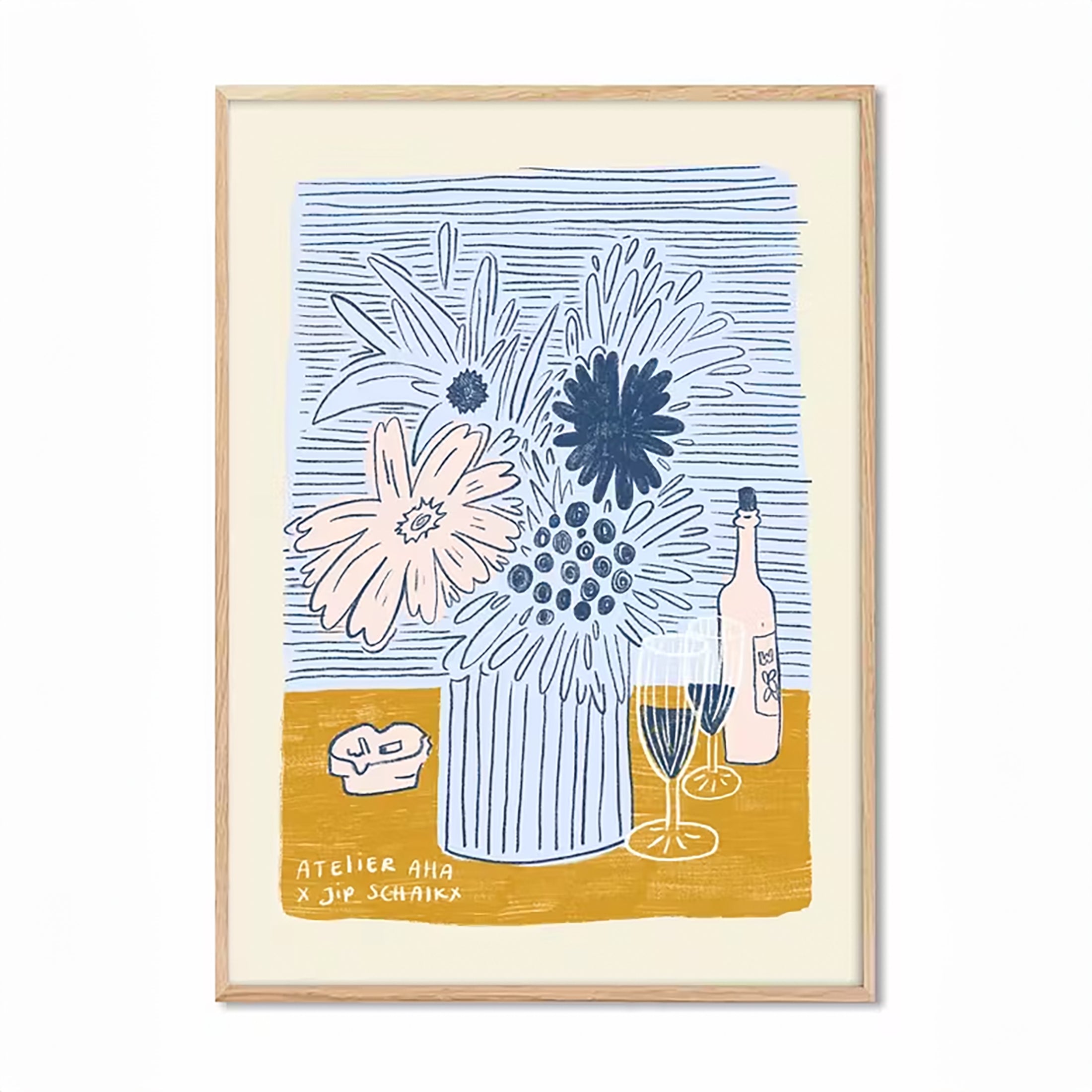 Herring & Bones - Concept Store Joyeux - PSTR Studio - Affiches et posters - Affiche ANOUK "Wine & Flowers"