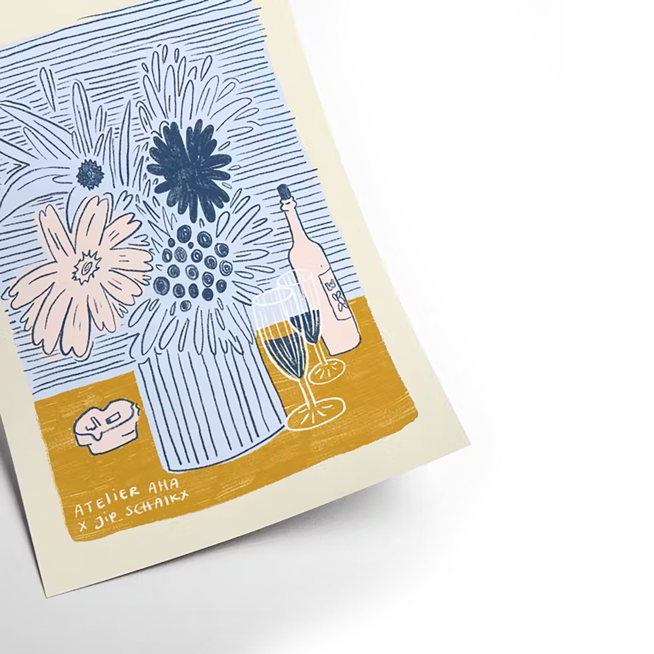 Herring & Bones - Concept Store Joyeux - PSTR Studio - Affiches et posters - Affiche ANOUK "Wine & Flowers"