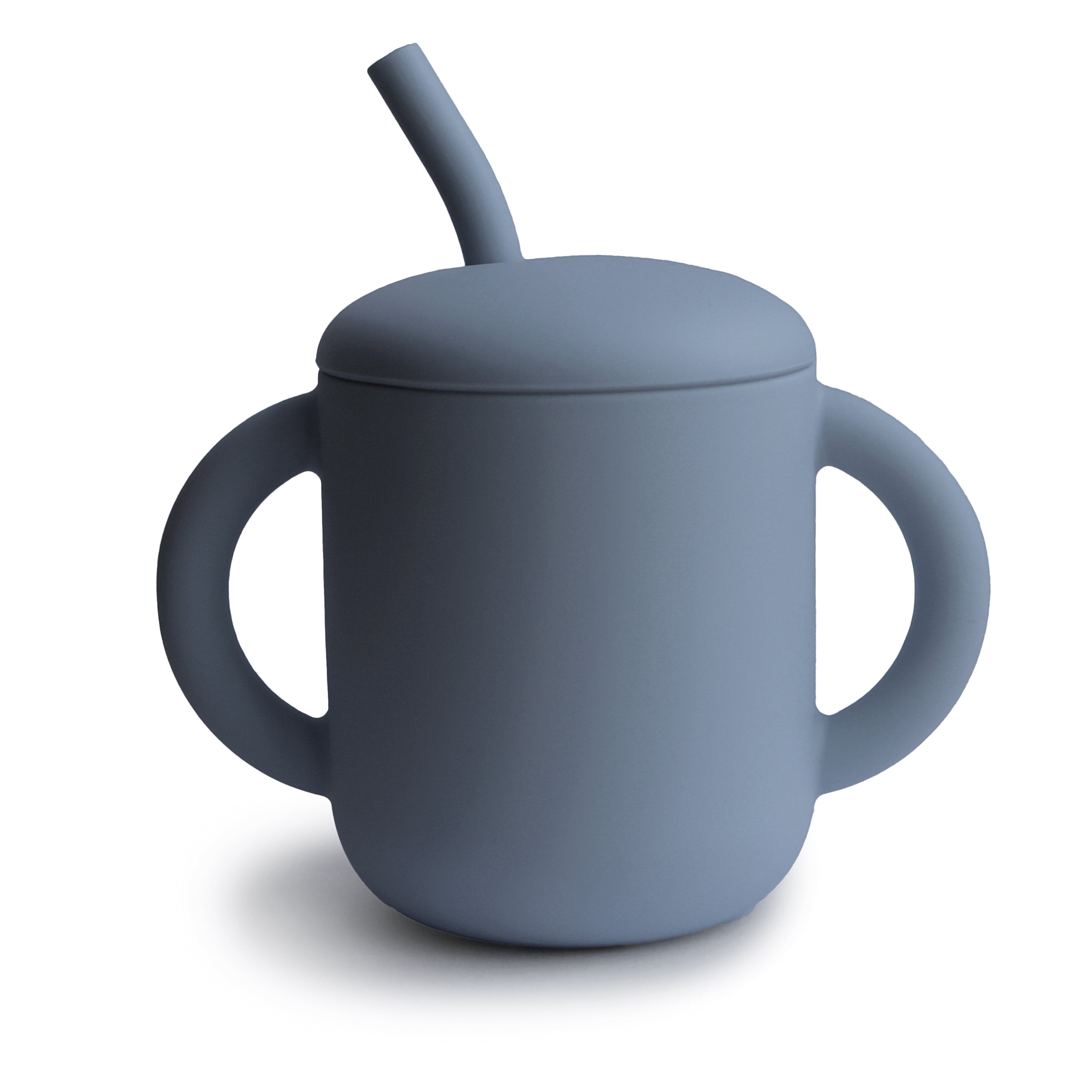Herring & Bones - Concept Store Joyeux - Mushie - Verres Enfants - Tasse enfant en silicone avec paille