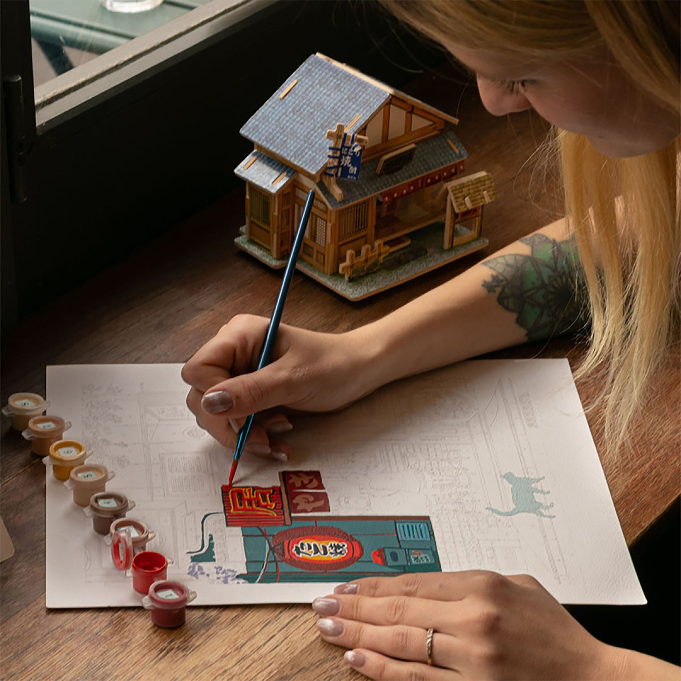 Herring & Bones - Concept Store Joyeux - La Petite Epicerie - DIY - Coffret de peinture au numéro "Izakaya"