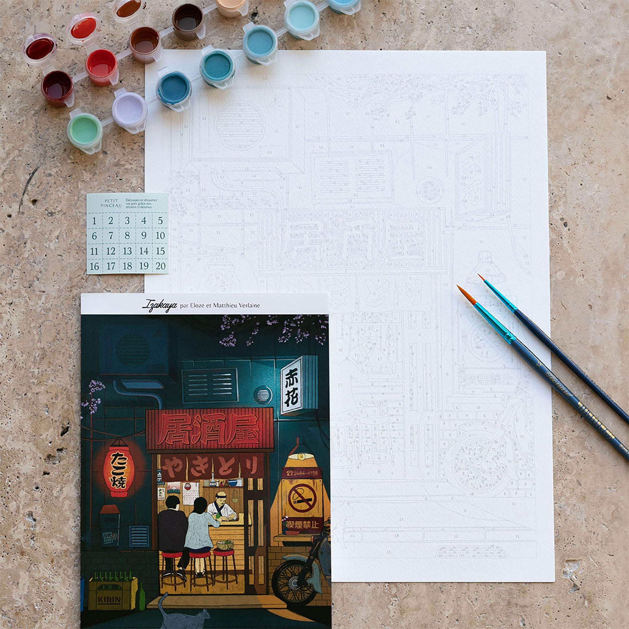 Herring & Bones - Concept Store Joyeux - La Petite Epicerie - DIY - Coffret de peinture au numéro "Izakaya"