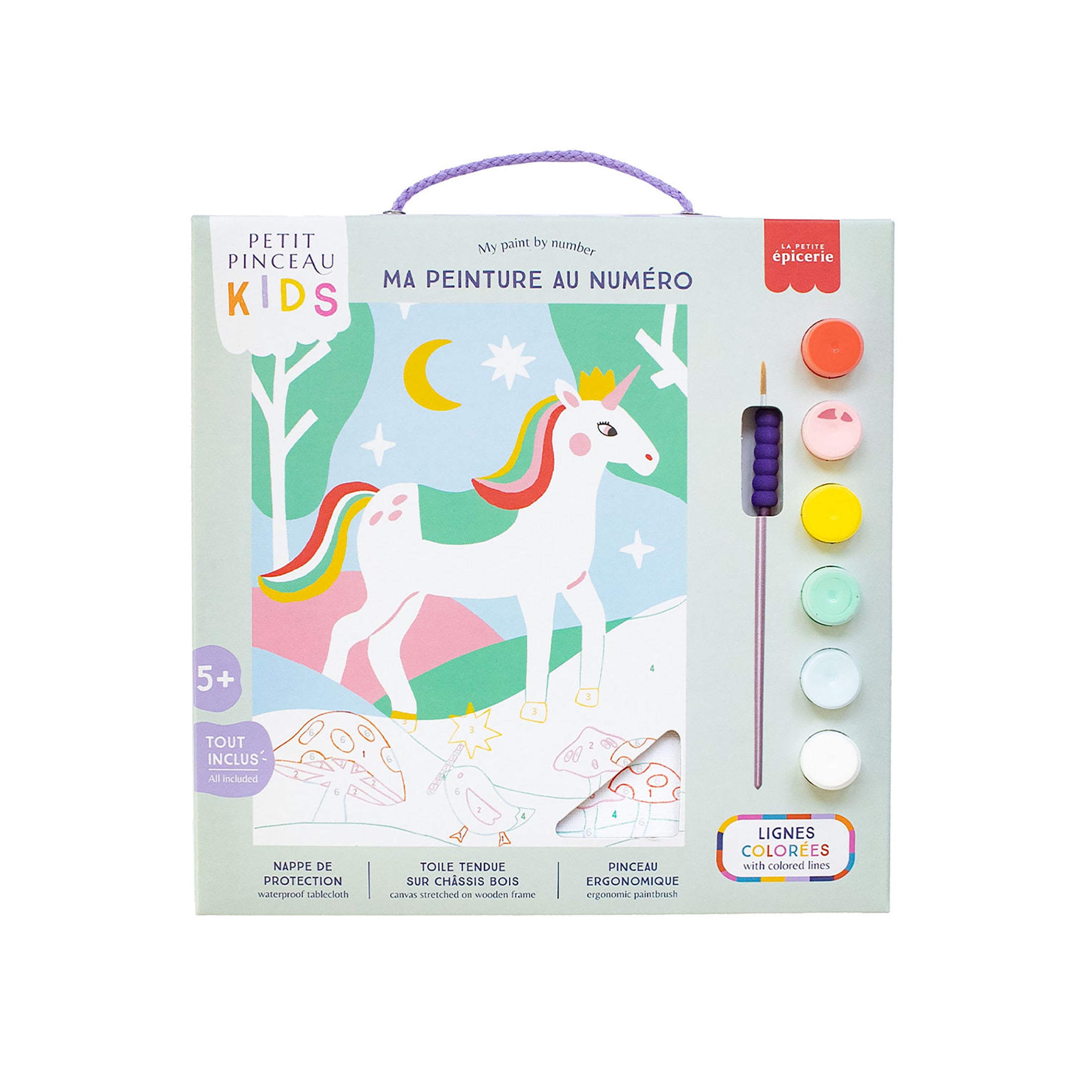 Herring & Bones - Concept Store Joyeux - La Petite Epicerie - DIY - Coffret de peinture au numéro pour enfant "Licorne et Piou"