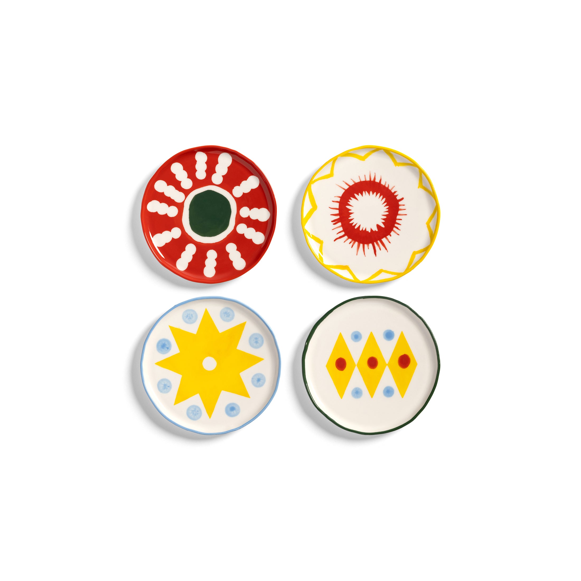 Herring & Bones - Concept Store Joyeux - &klevering - Assiettes - Lot de 4 petites assiettes "Festivo"