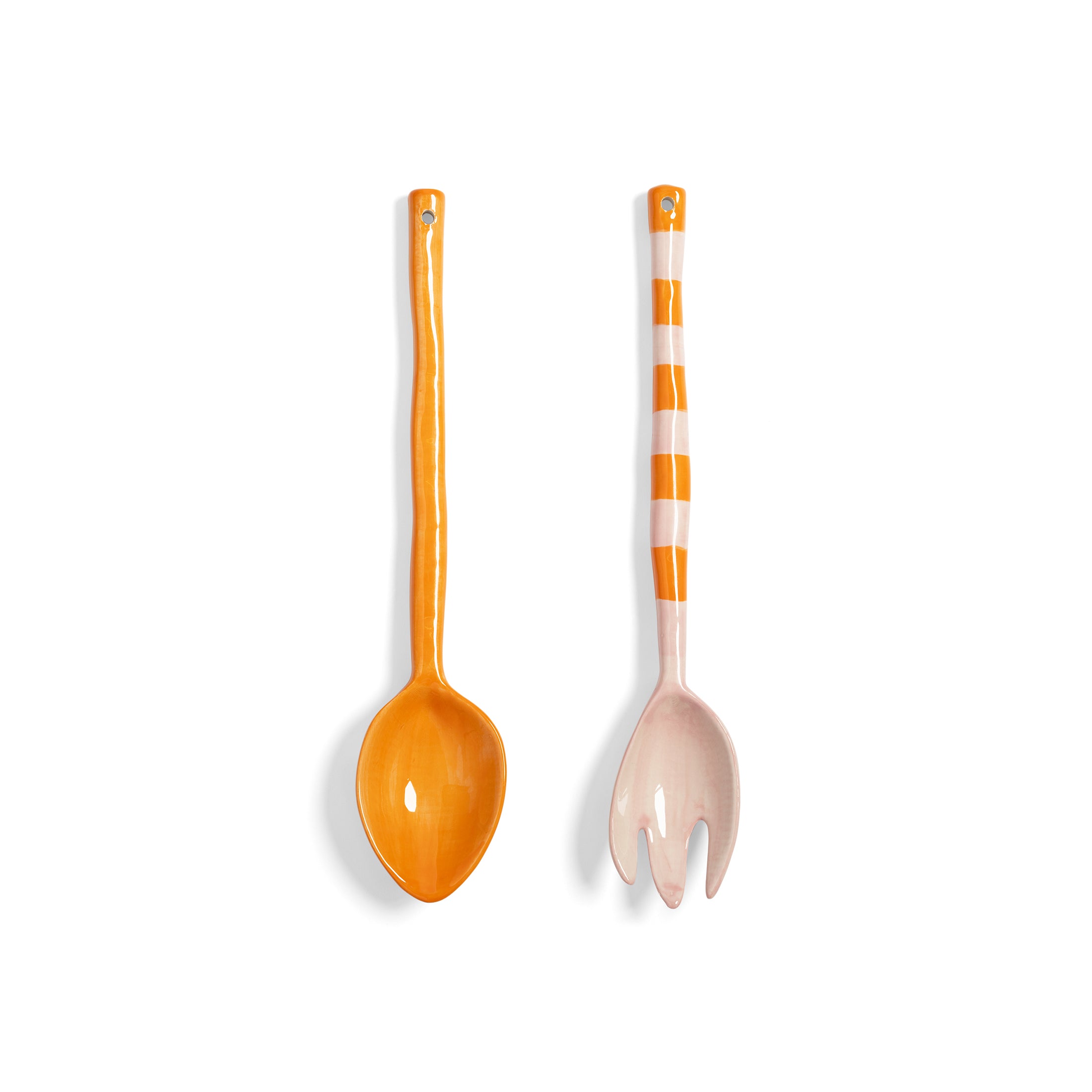 Herring & Bones - Concept Store Joyeux - &klevering - Couverts - Lot de 2 couverts à salade en céramique "Boavista"