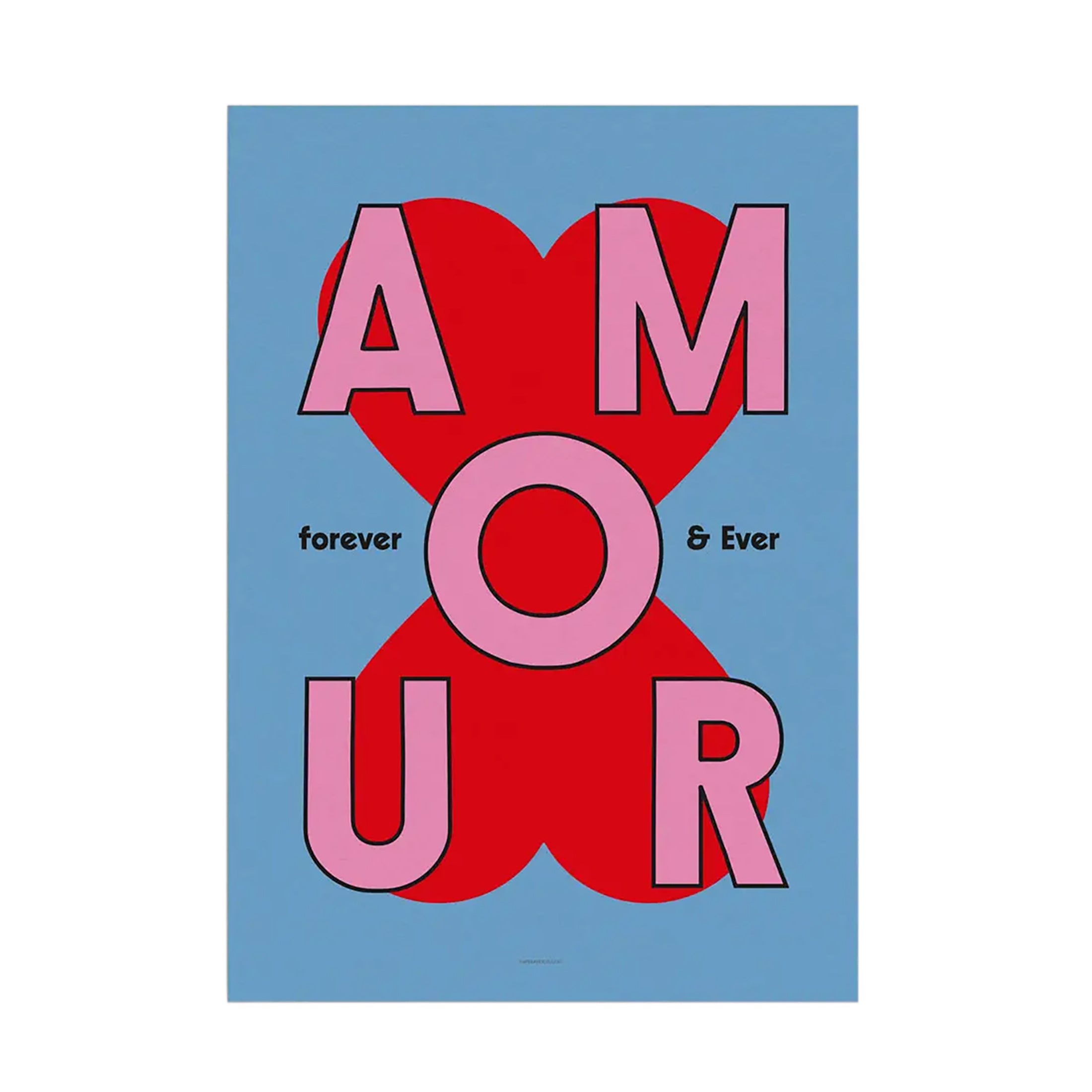 Herring & Bones - Concept Store Joyeux - Papier and Co. - Affiches et posters - Affiche "Amour forever and ever"