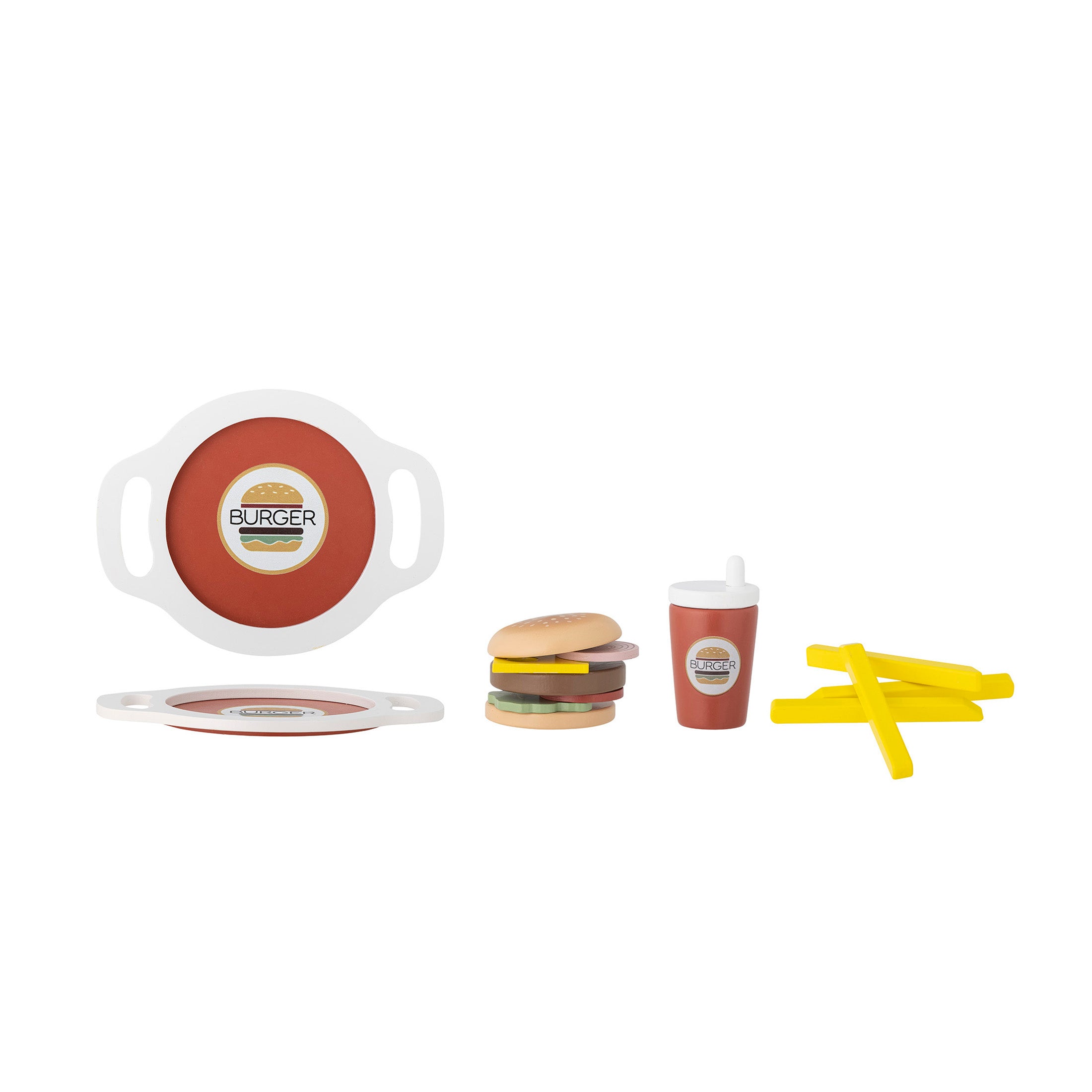 Herring & Bones - Concept Store Joyeux - Bloomingville Mini - Peluches et Jouets - Set de jeu burger en bois "Jools"