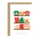 Herring & Bones - Concept Store Joyeux - All The Ways To Say - Cartes - Carte "Gold Xmas Mugs"