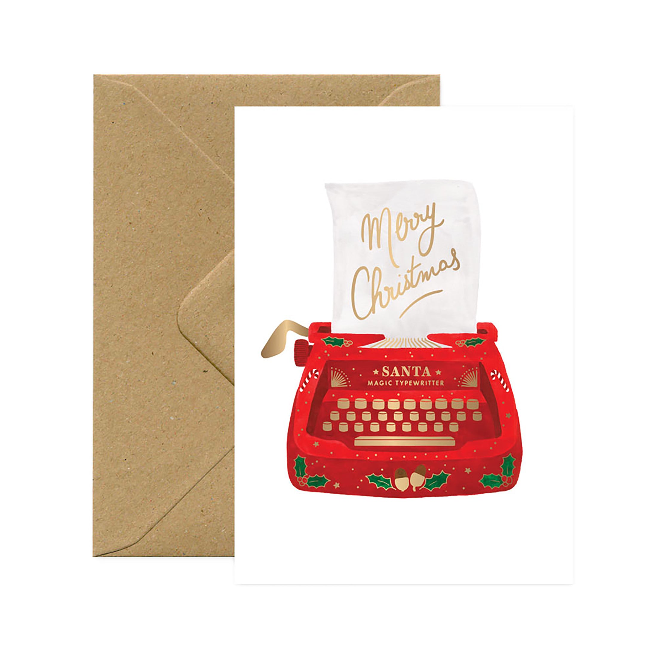 Herring & Bones - Concept Store Joyeux - All The Ways To Say - Cartes - Carte "Christmas Typewriter"