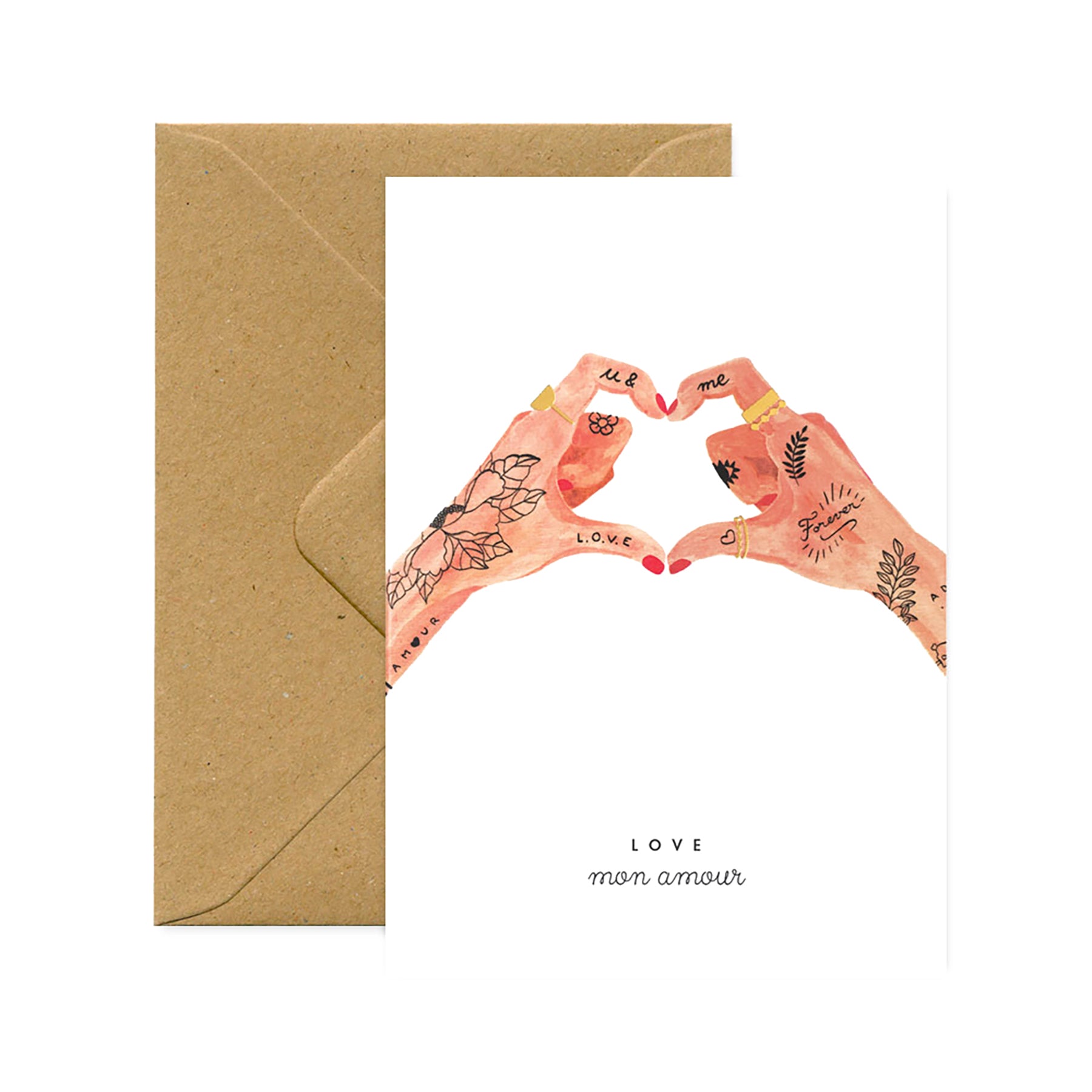 Herring & Bones - Concept Store Joyeux - All The Ways To Say - Cartes - Carte "Hands of Love"