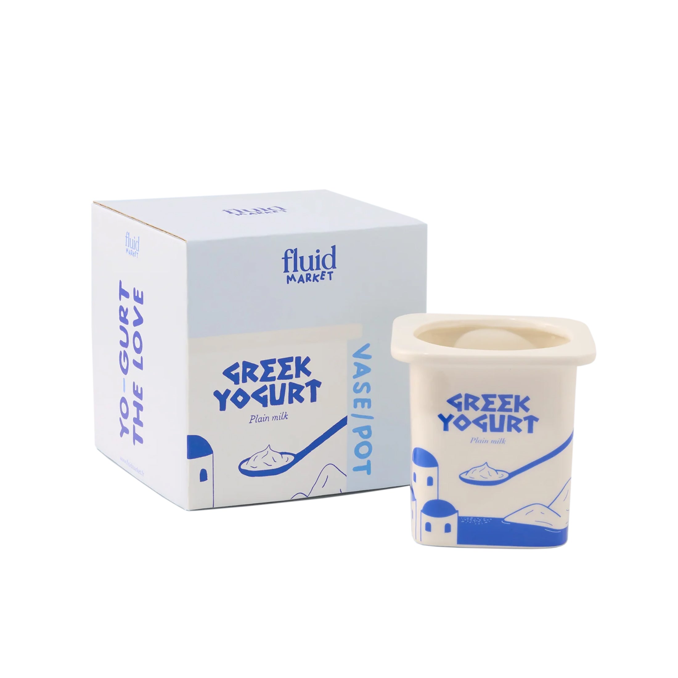 Herring & Bones - Concept Store Joyeux - Fluid Market - Cache-pots et accessoires - Cache-pot "Greek Yogurt"