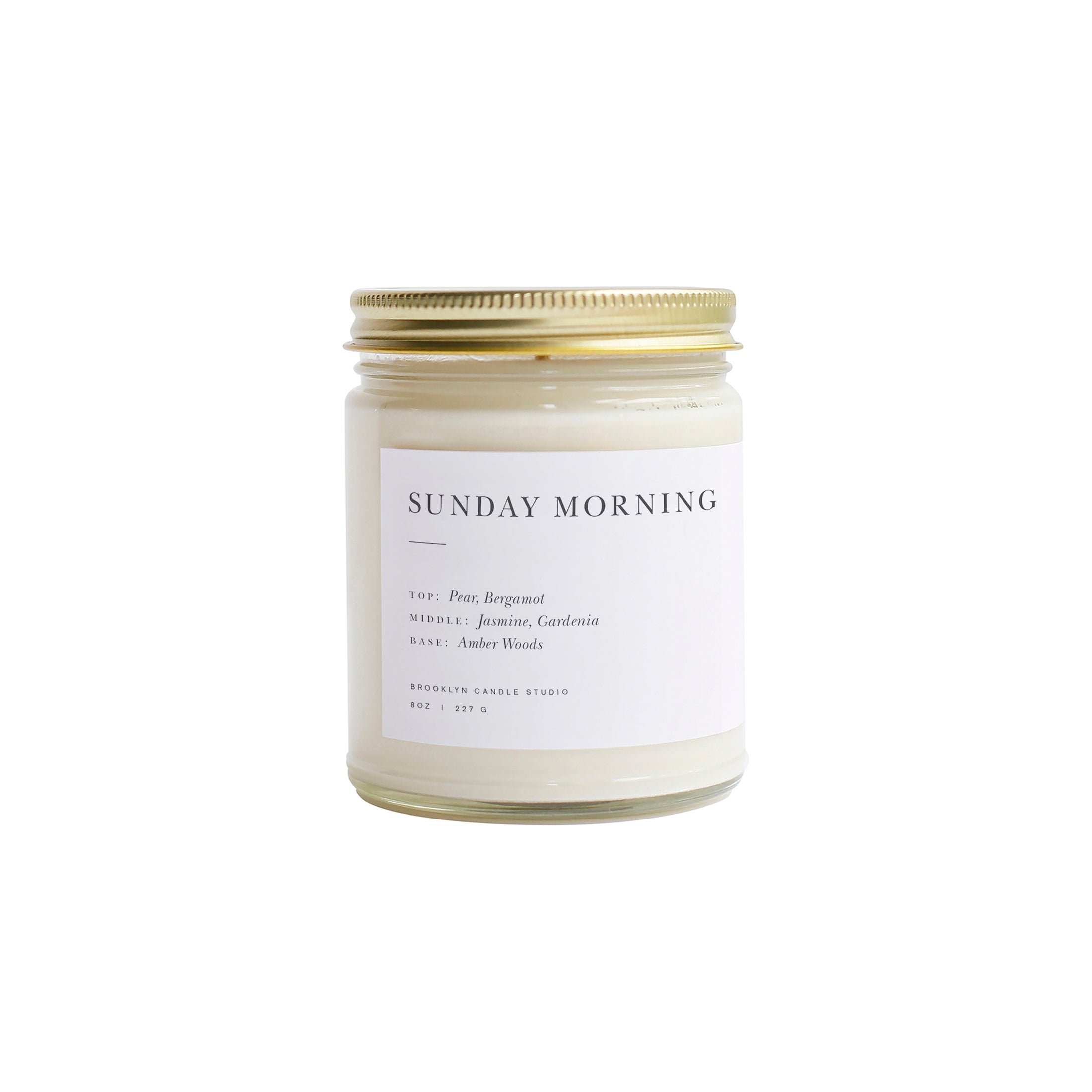 Herring & Bones - Concept Store Joyeux - Brooklyn Candle Studio - Bougies Parfumées - Bougie Minimalist "Sunday Morning"