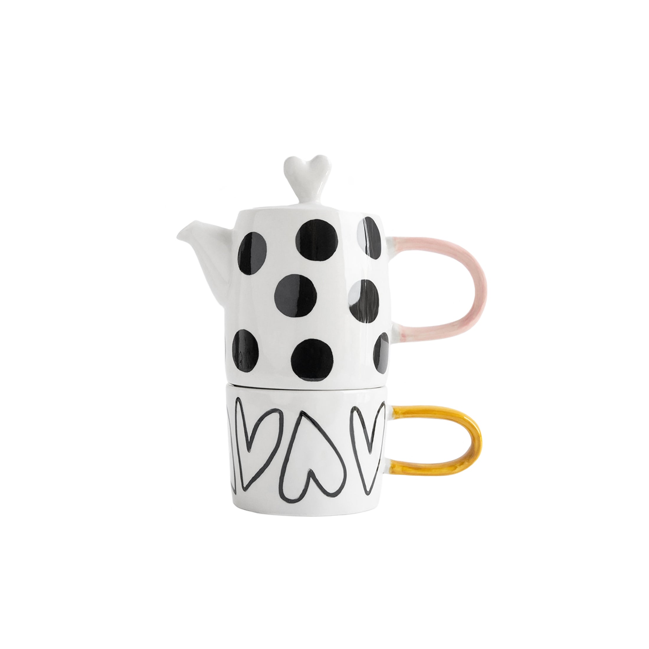 Herring & Bones - Concept Store Joyeux - Caroline Gardner - Théières - Ensemble théière et tasse "Tea for one"