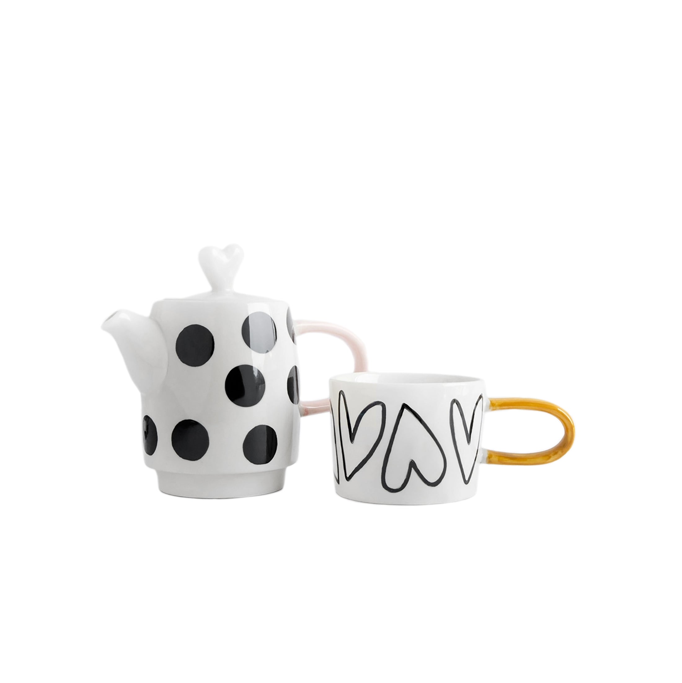 Herring & Bones - Concept Store Joyeux - Caroline Gardner - Théières - Ensemble théière et tasse "Tea for one"