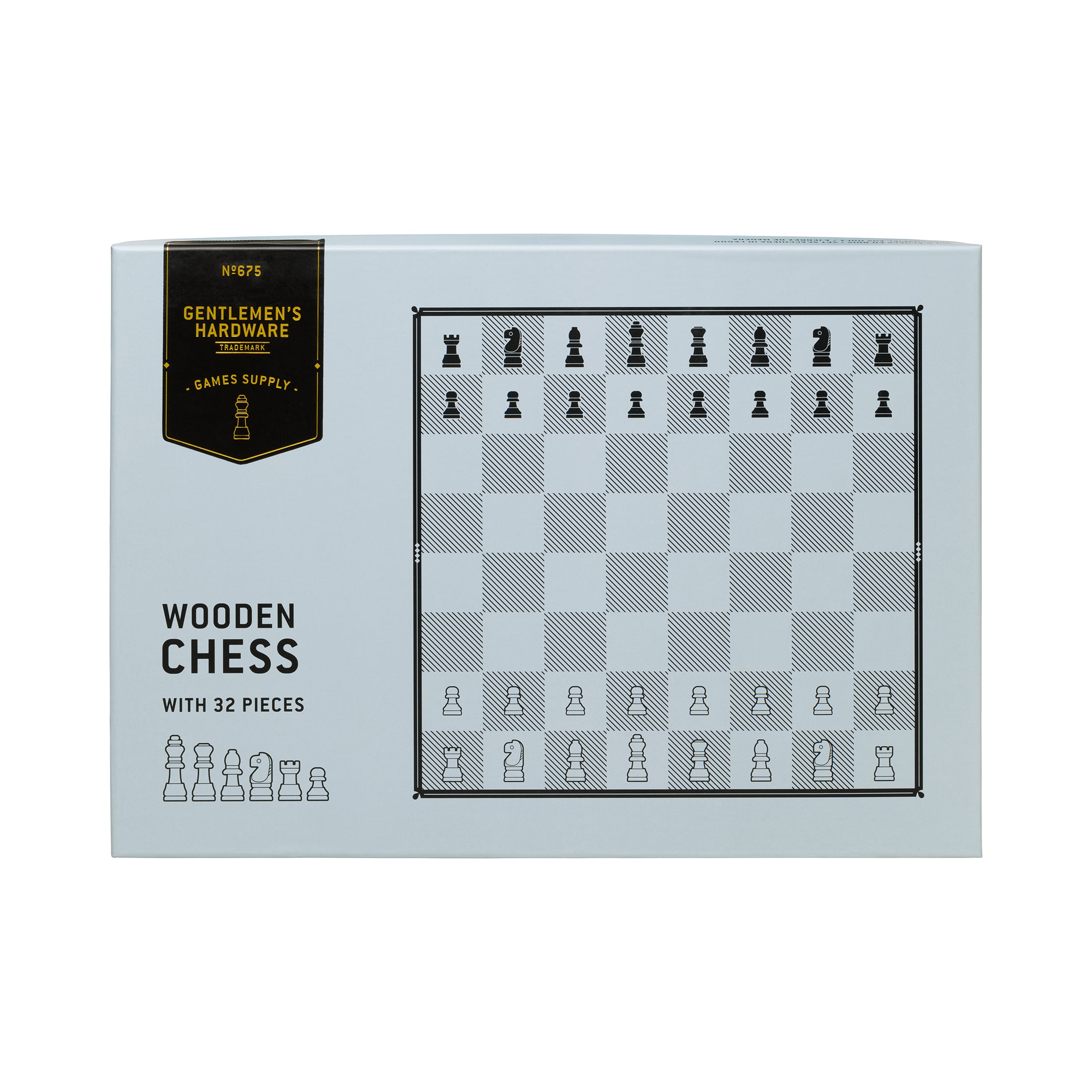 Herring & Bones - Concept Store Joyeux - Gentlemen's Hardware - Jeux de société - Jeu d'échecs en bois