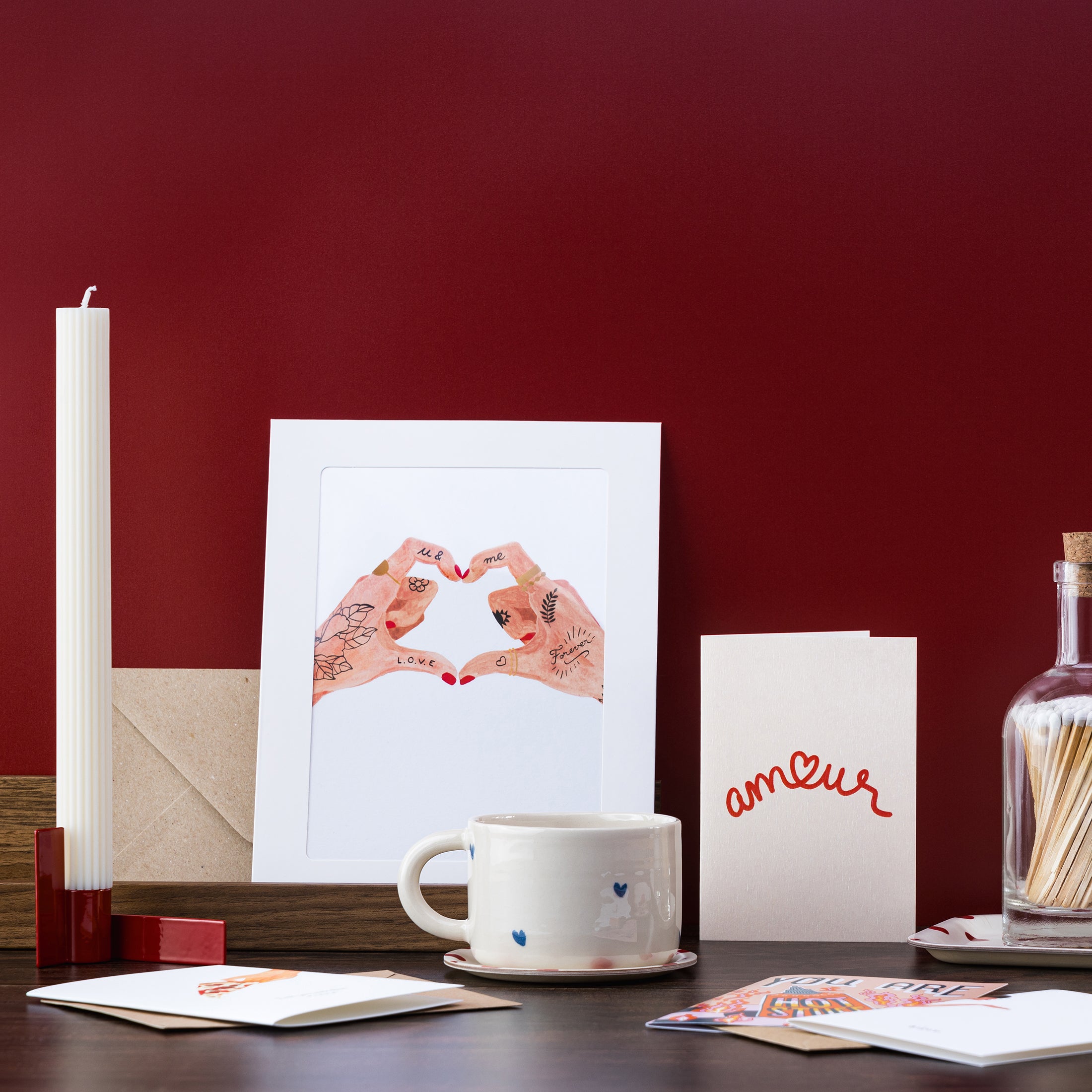 Herring & Bones - Concept Store Joyeux - Minuit Céramique - Mugs - Tasse "Coeur"